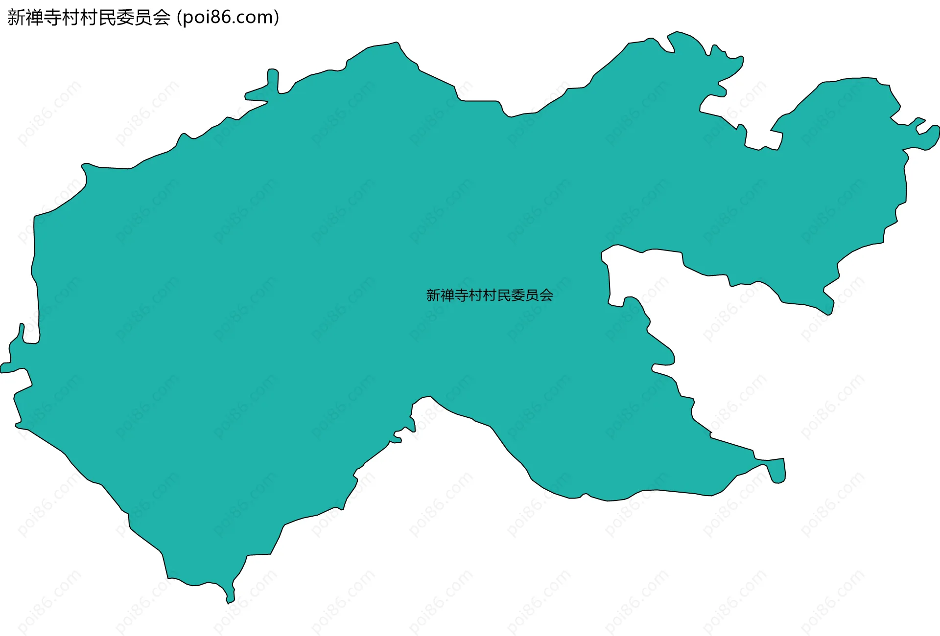 新禅寺村村民委员会边界地图