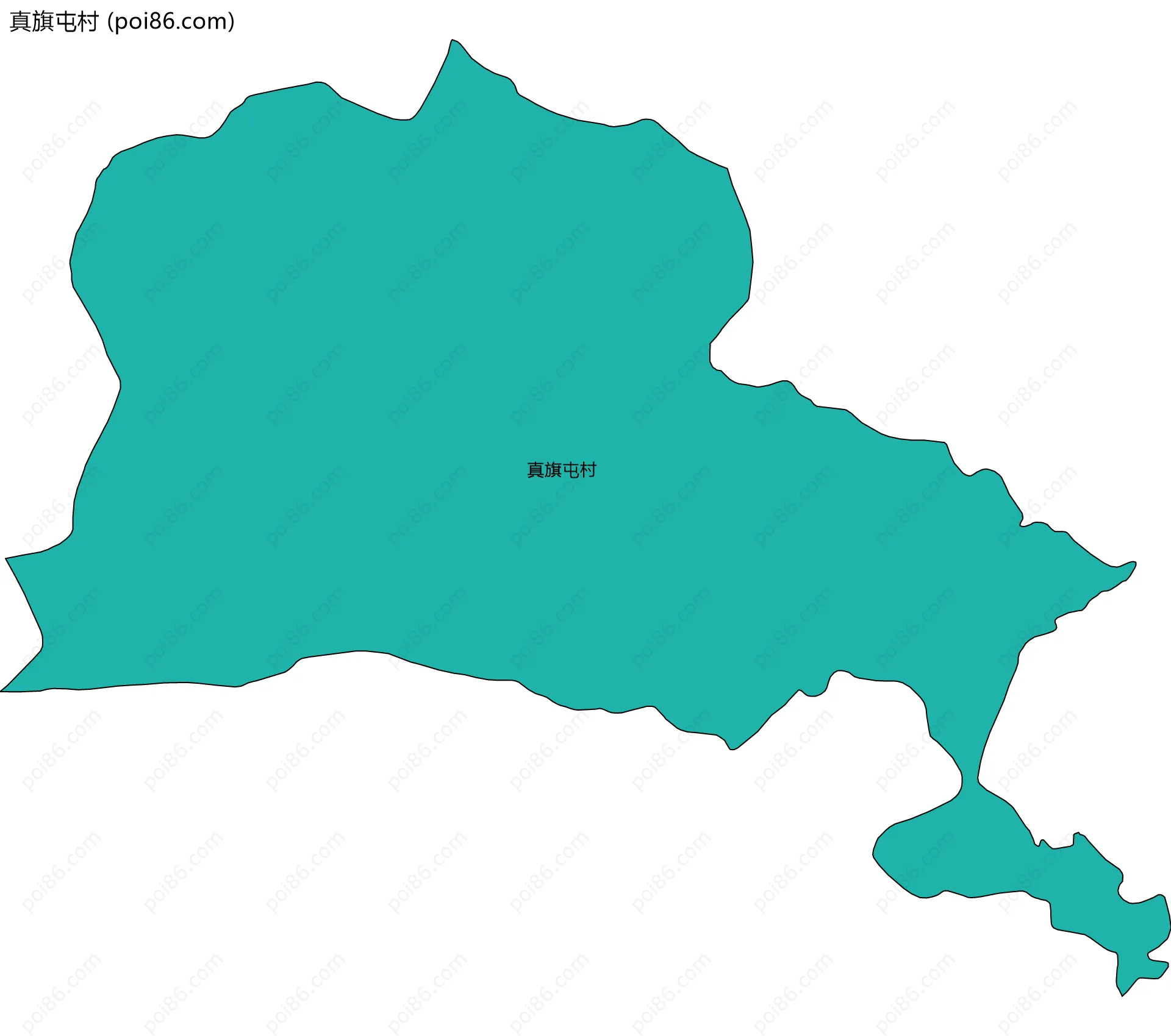 真旗屯村边界地图