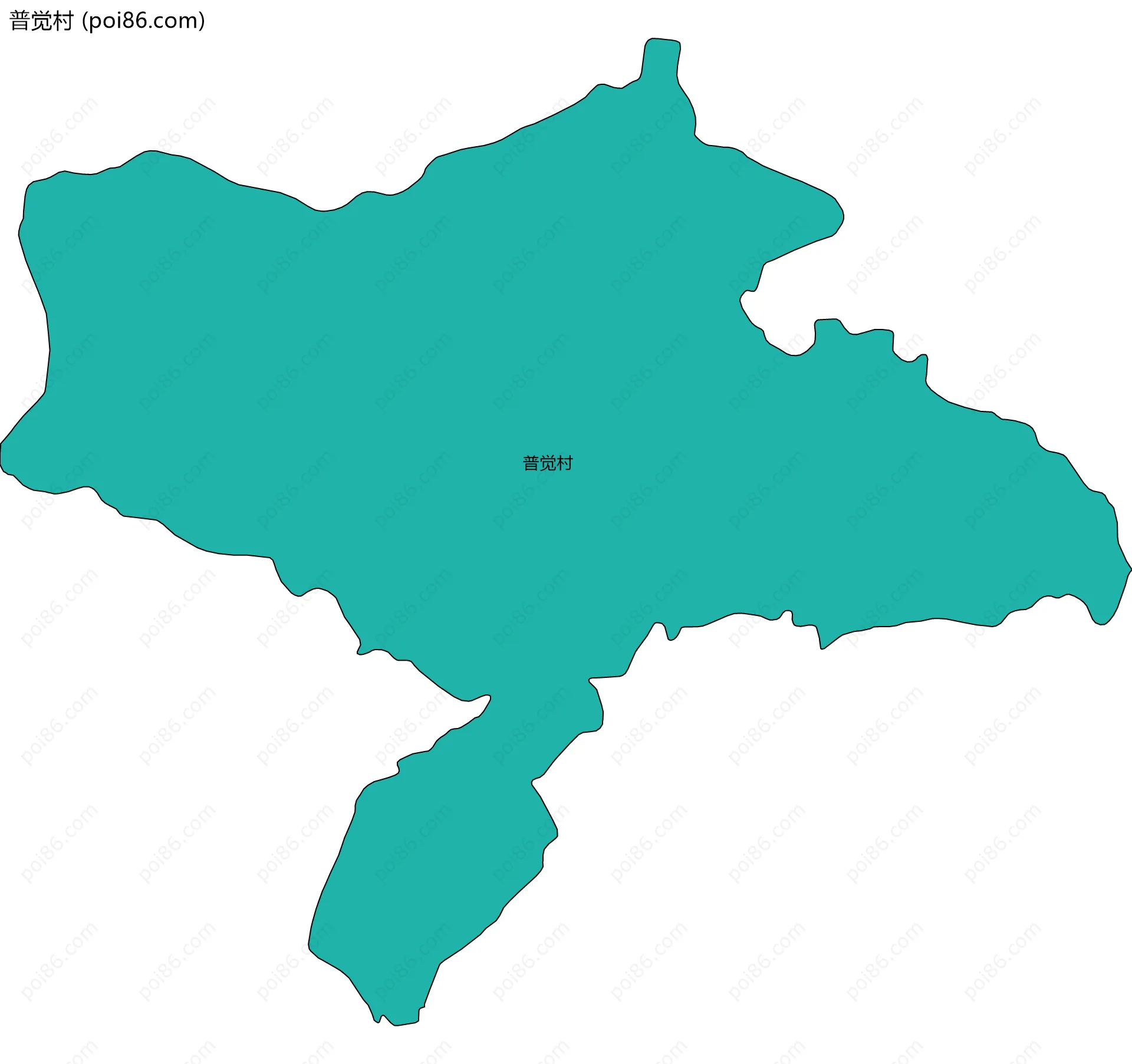 普觉村边界地图