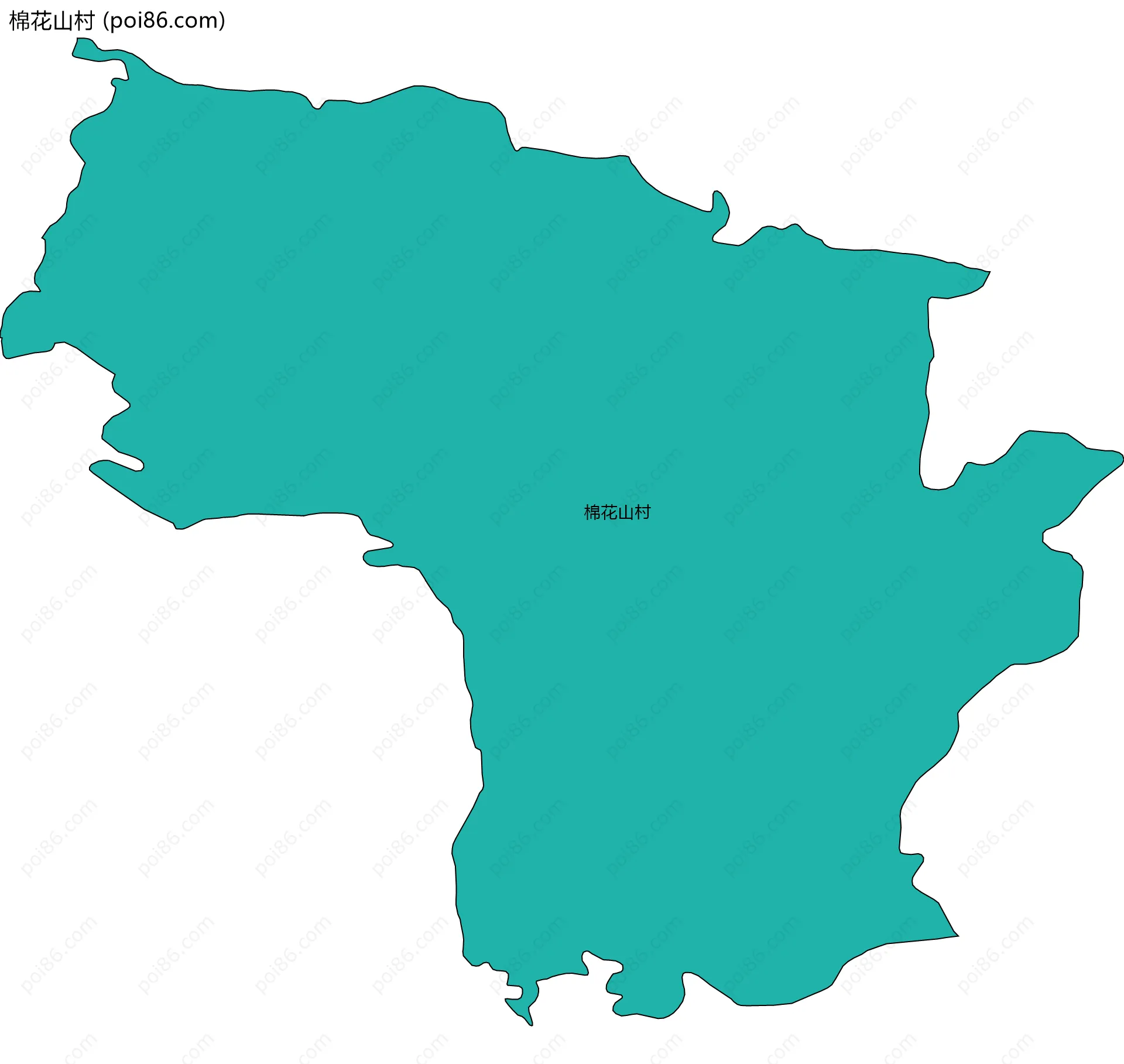 棉花山村边界地图