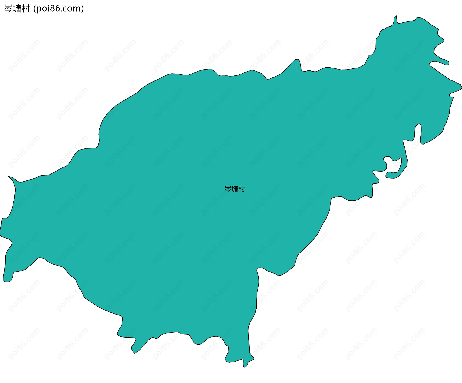 岑塘村边界地图