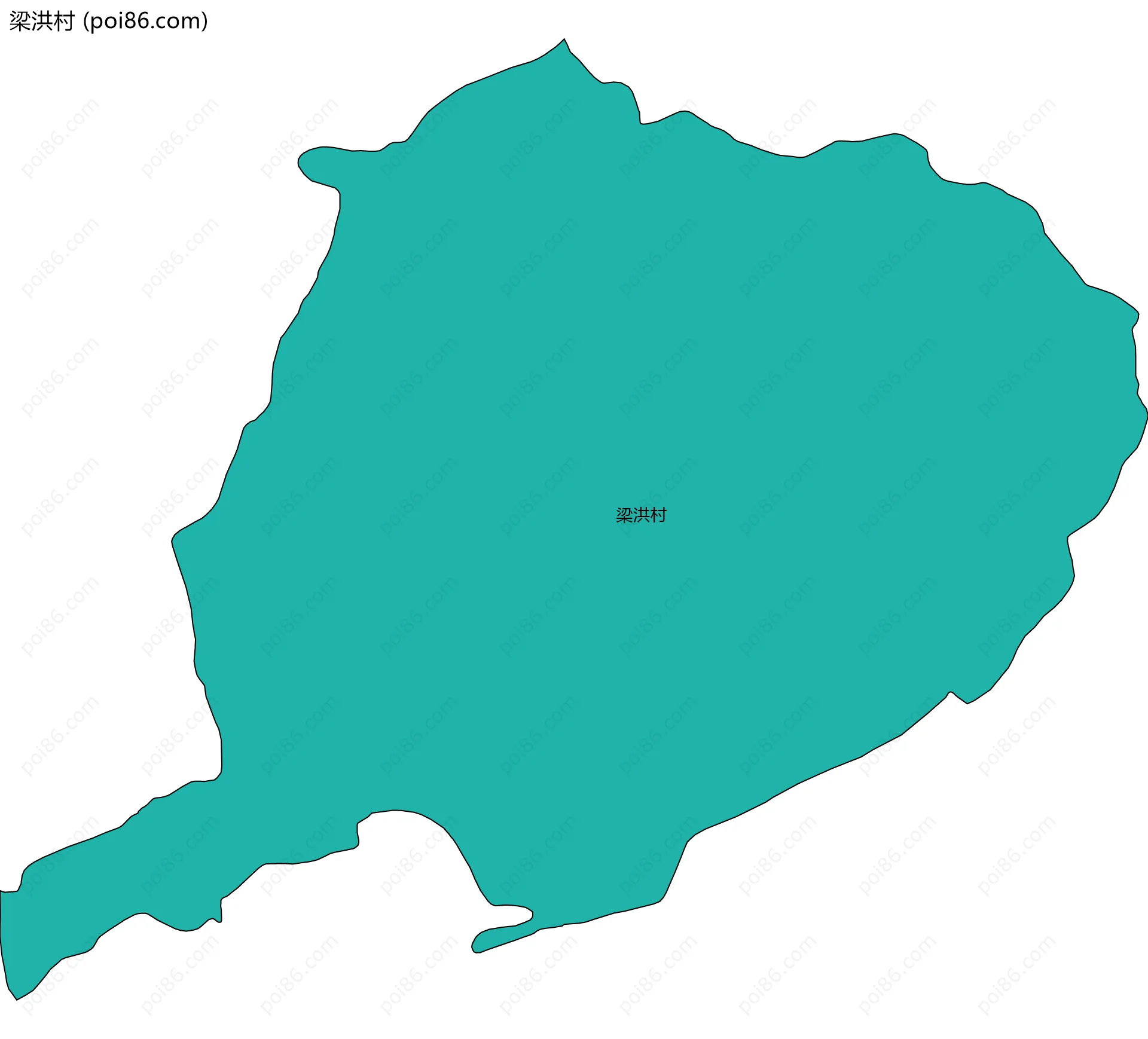 梁洪村边界地图