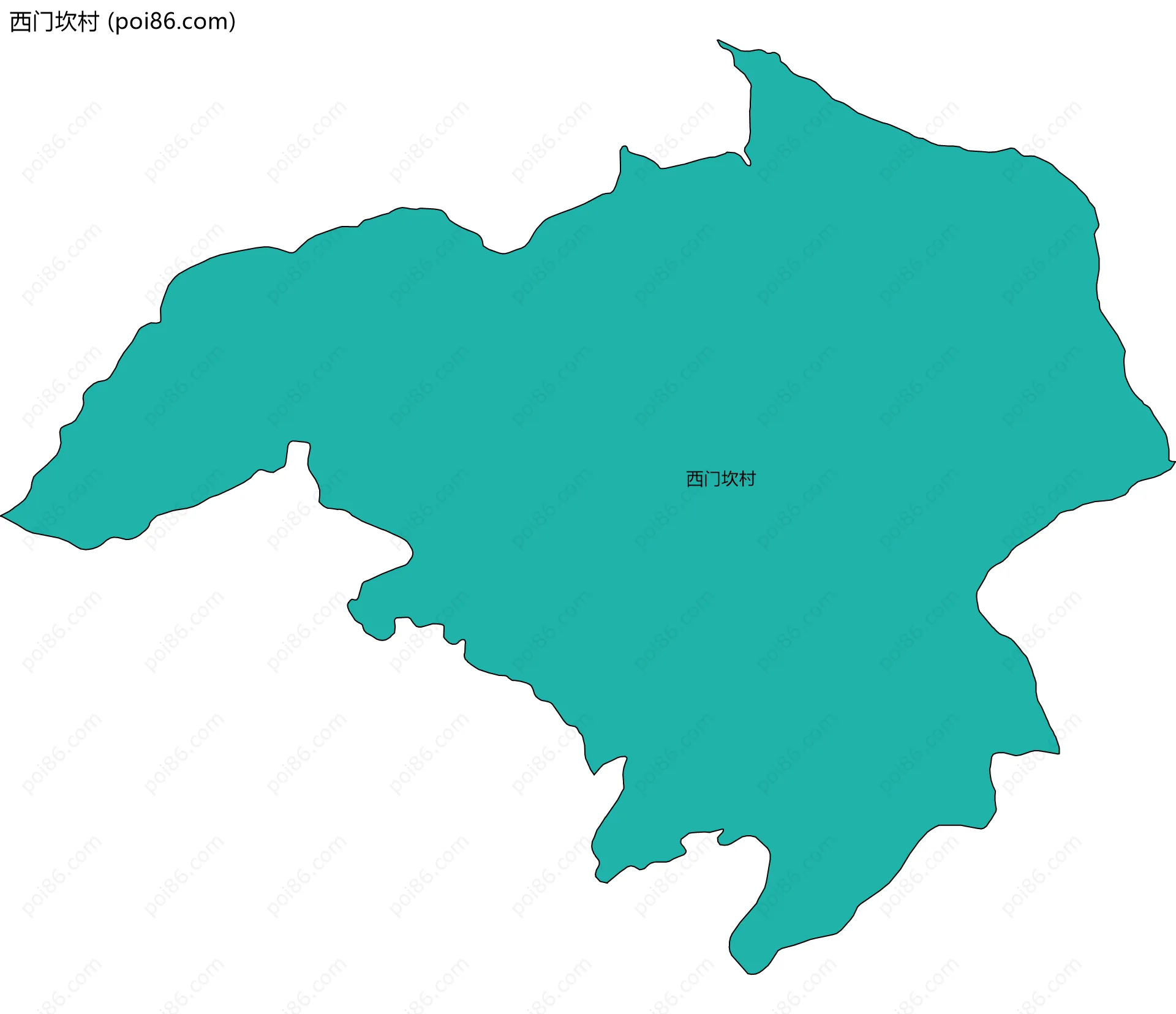 西门坎村边界地图