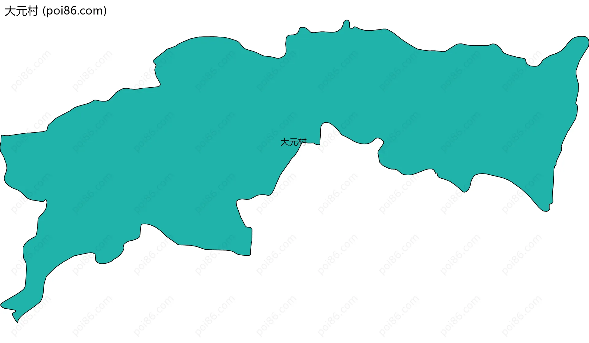 大元村边界地图