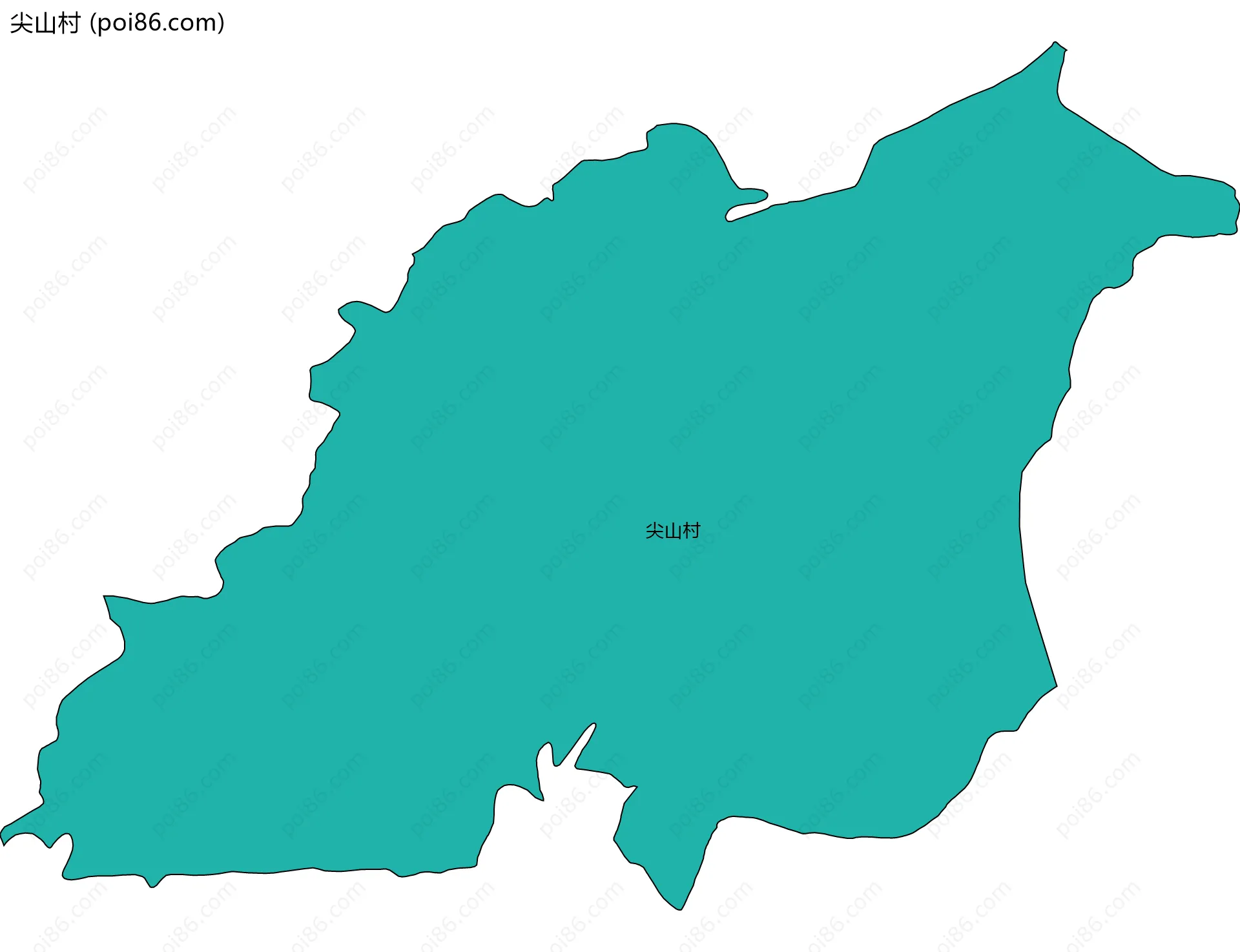 尖山村边界地图