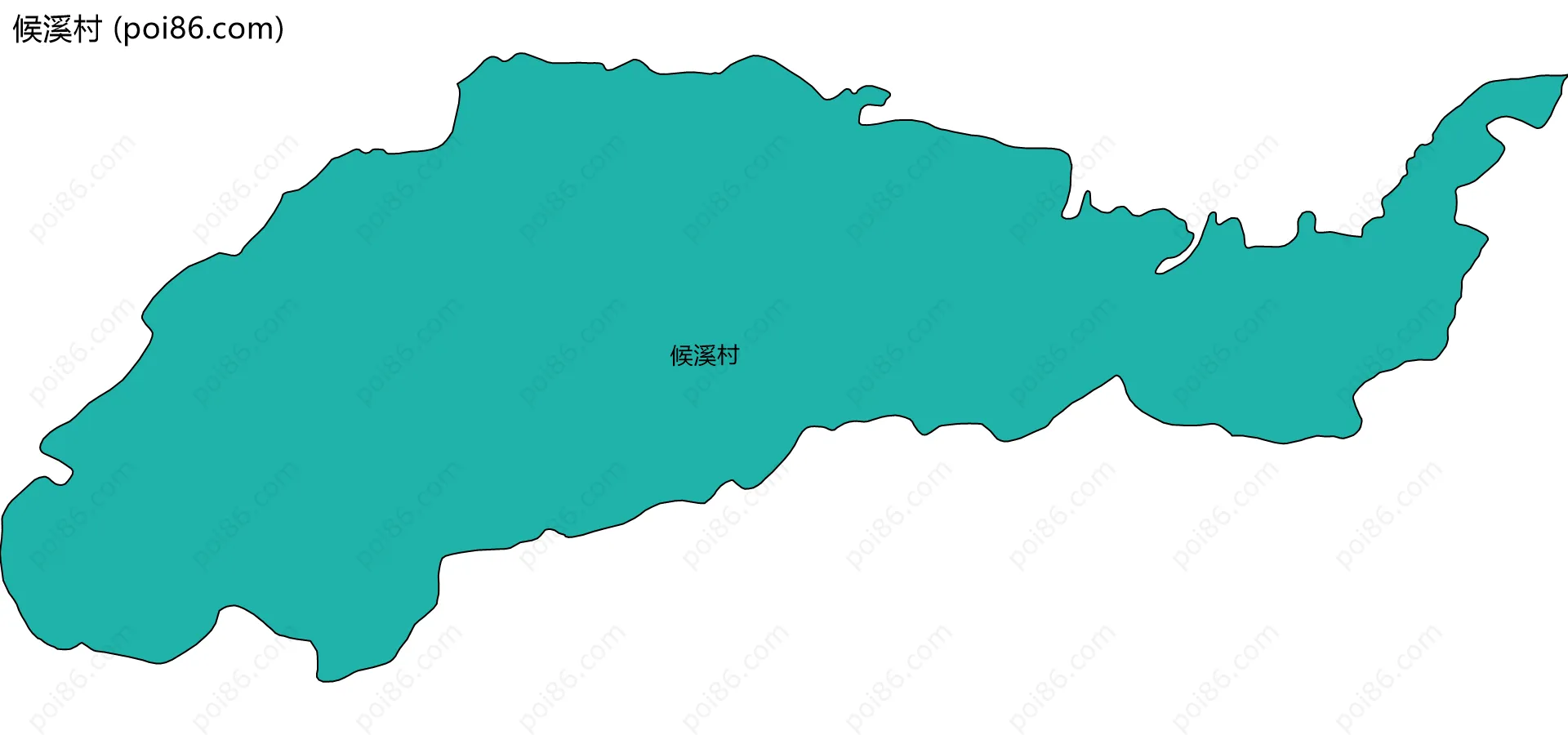 候溪村边界地图