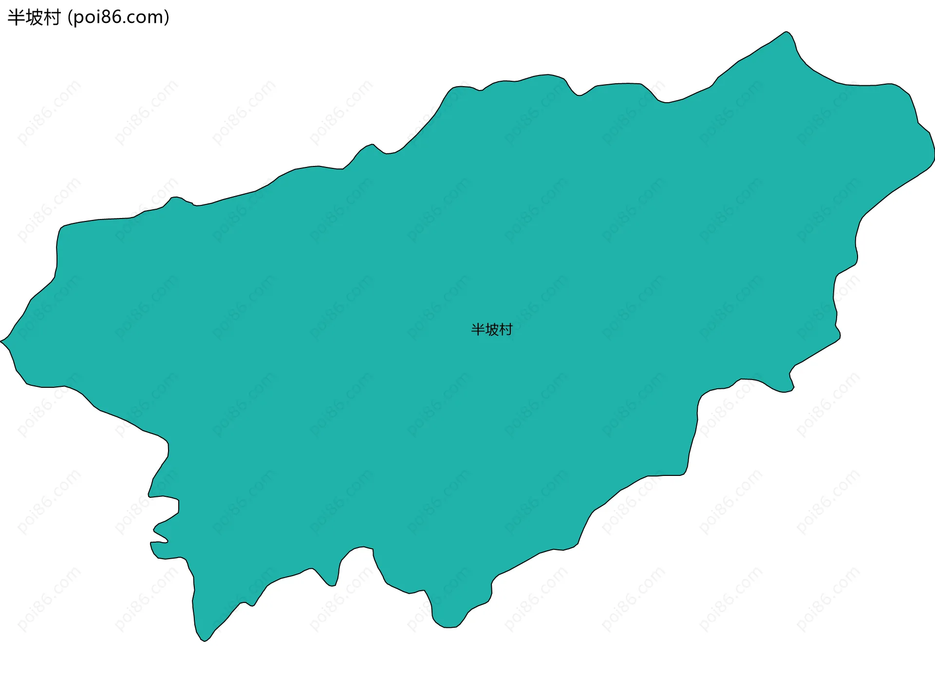 半坡村边界地图