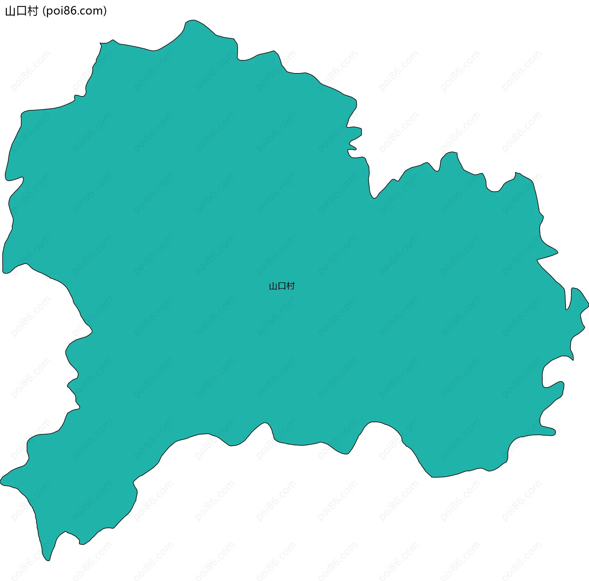 山口村边界地图