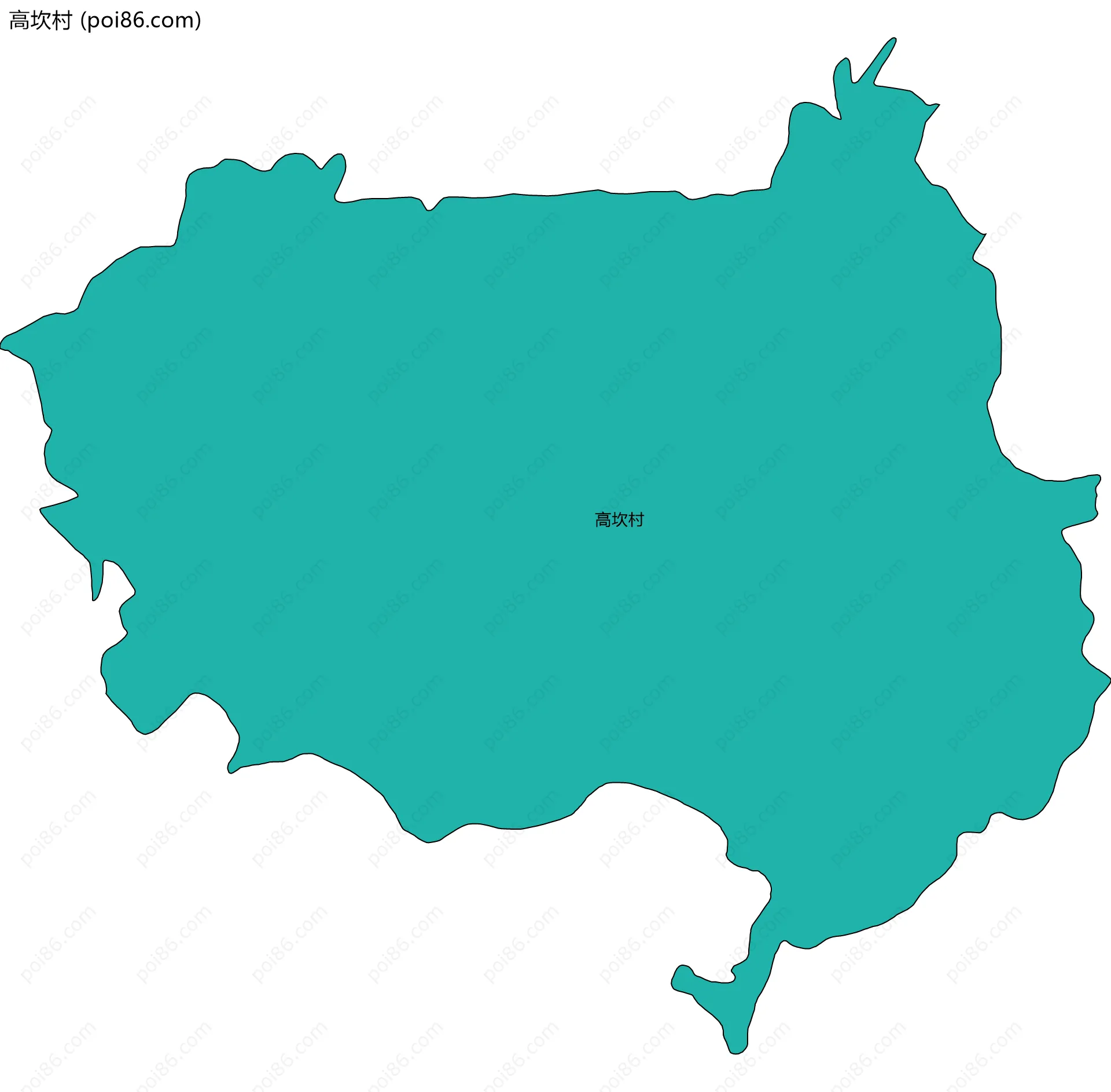 高坎村边界地图