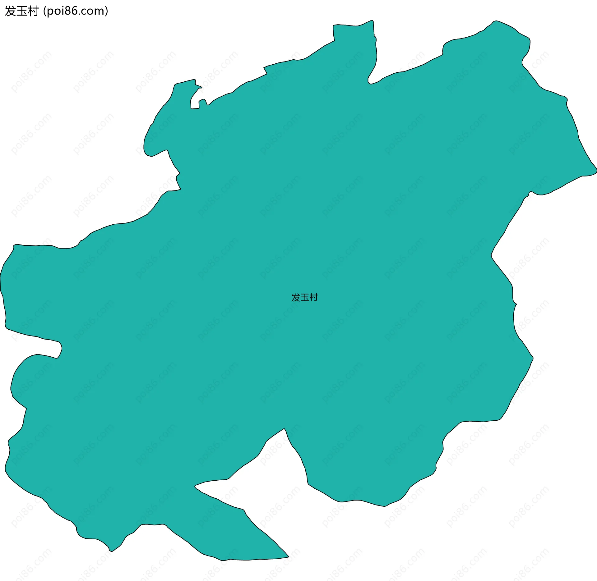 发玉村边界地图