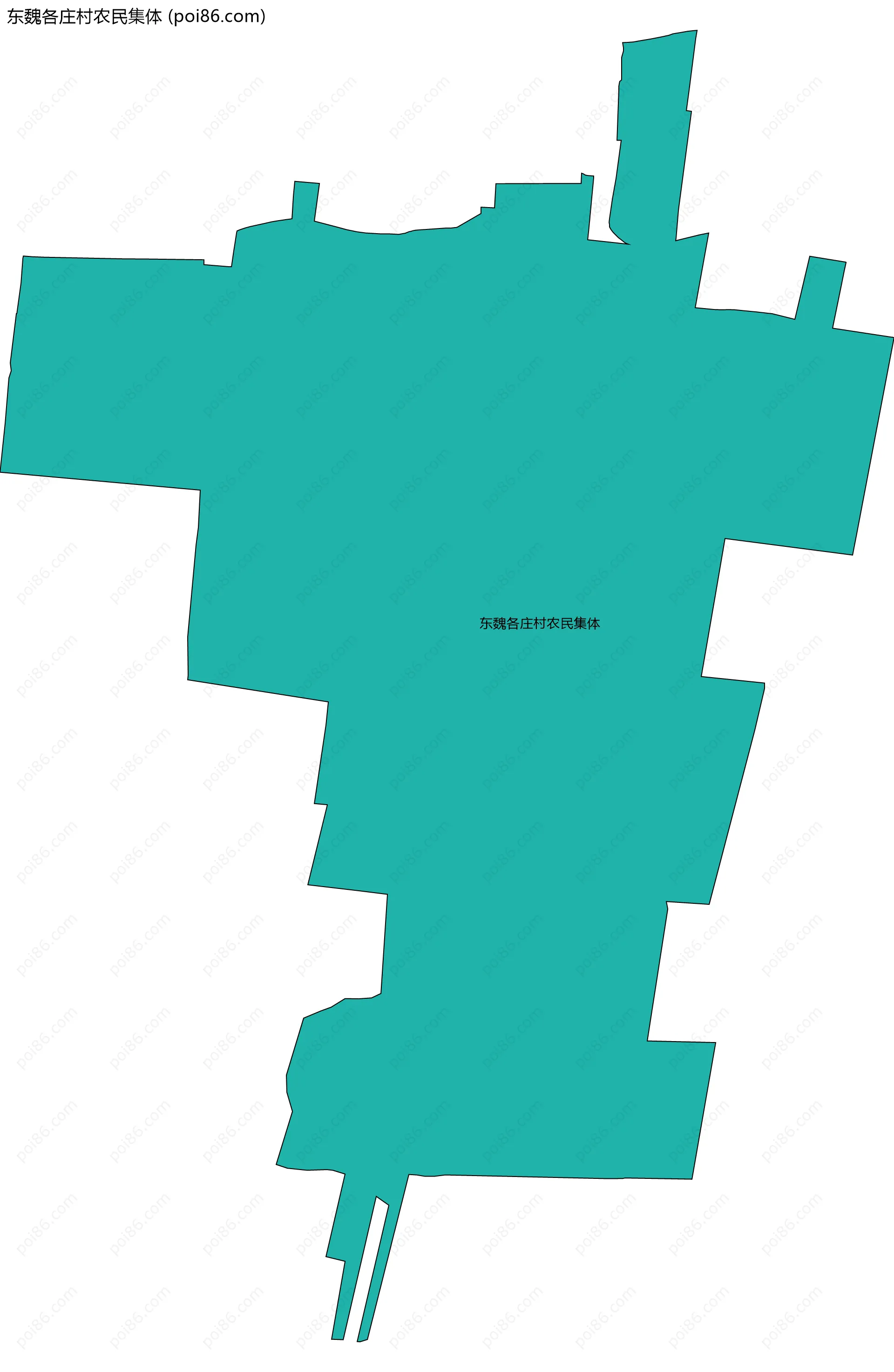 东魏各庄村农民集体边界地图