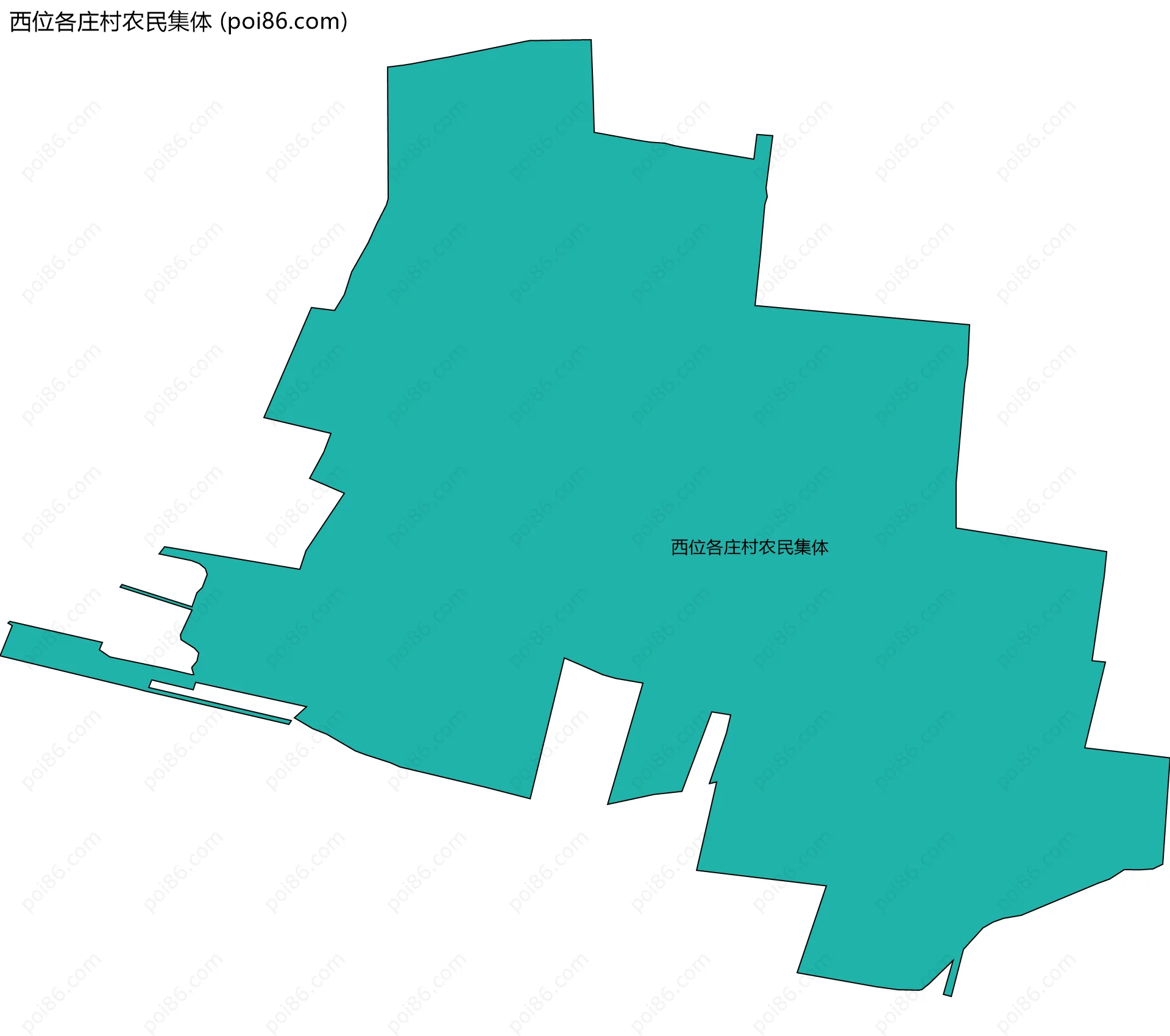 西位各庄村农民集体边界地图
