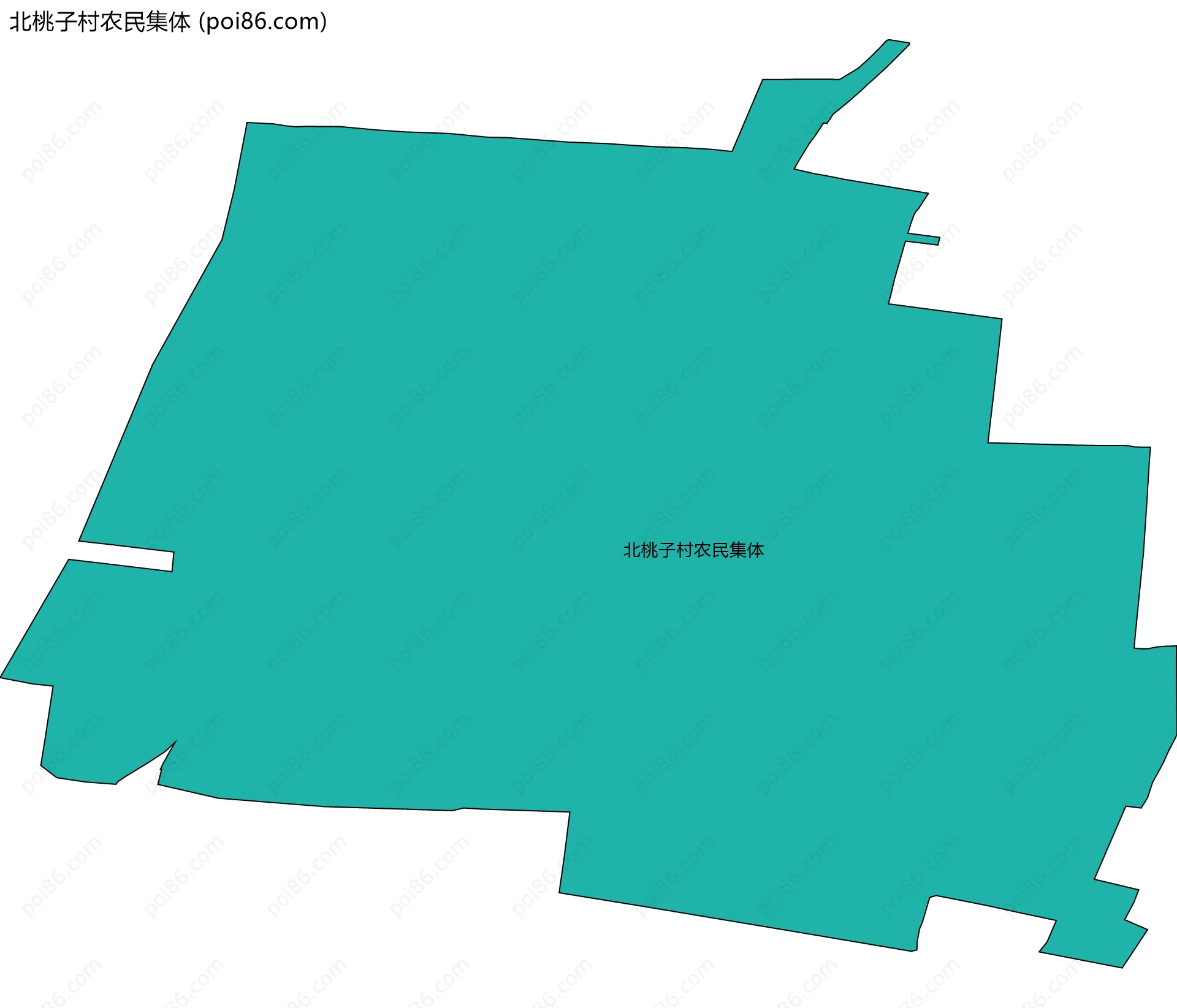 北桃子村农民集体边界地图