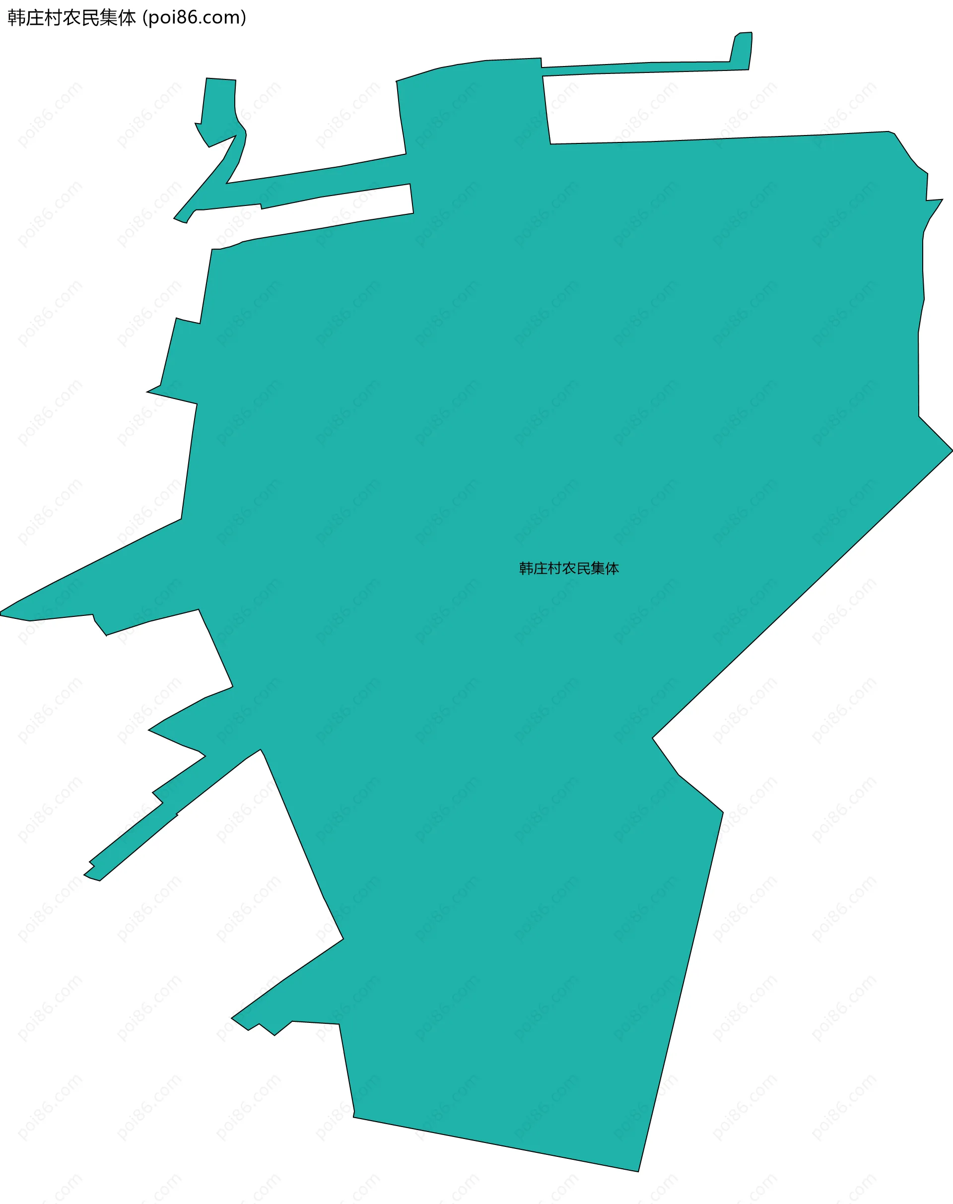 韩庄村农民集体边界地图