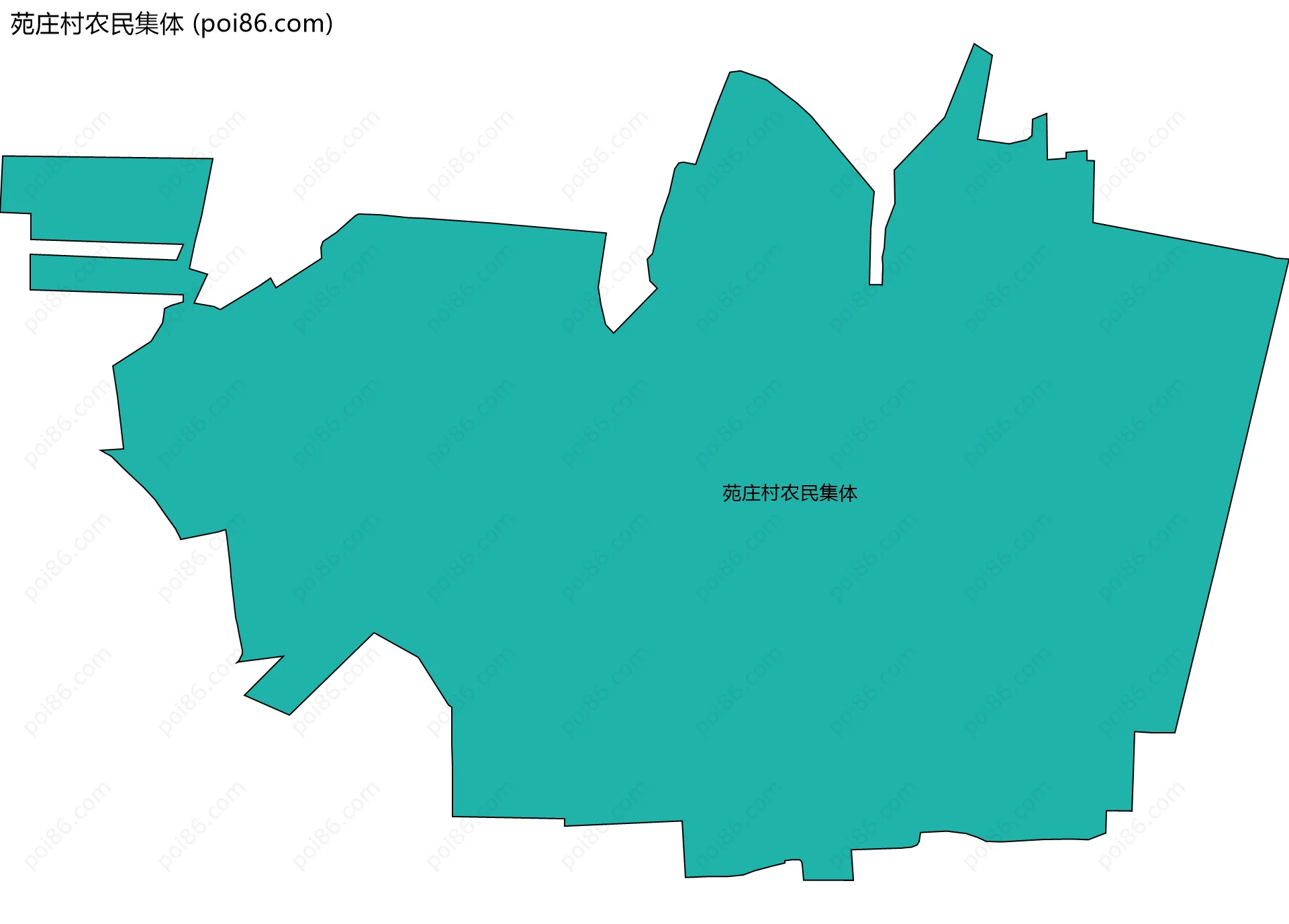 苑庄村农民集体边界地图