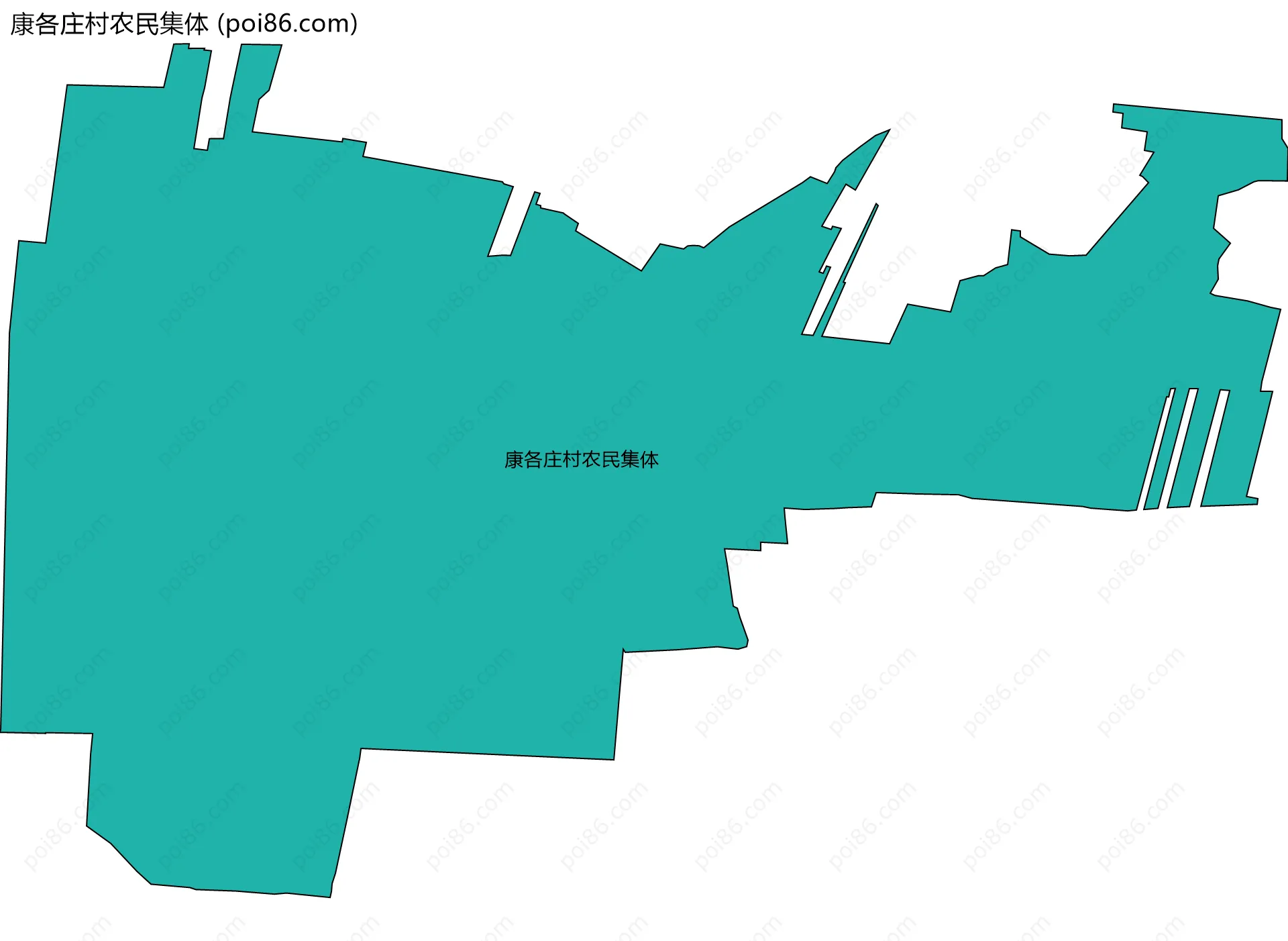 康各庄村农民集体边界地图