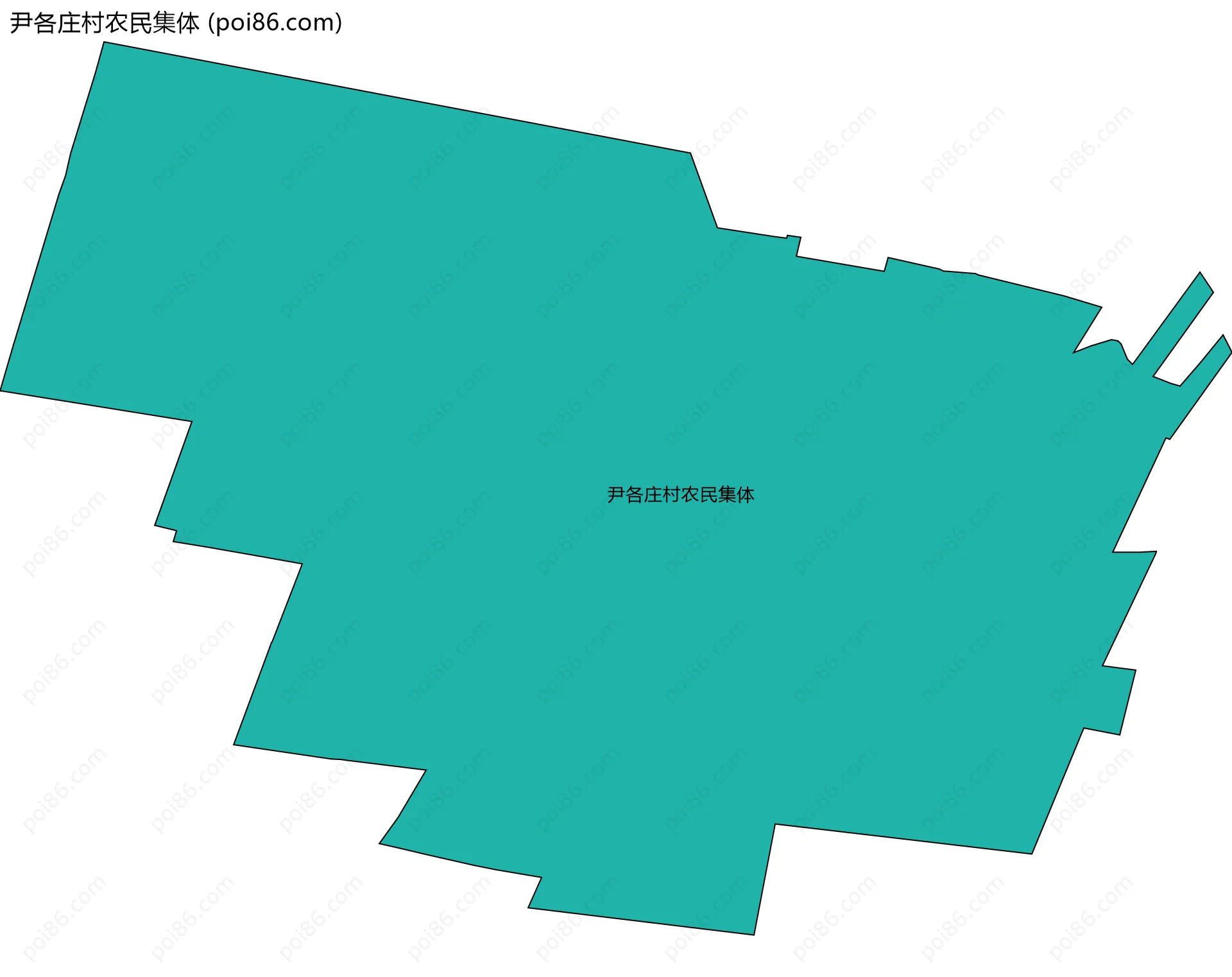 尹各庄村农民集体边界地图