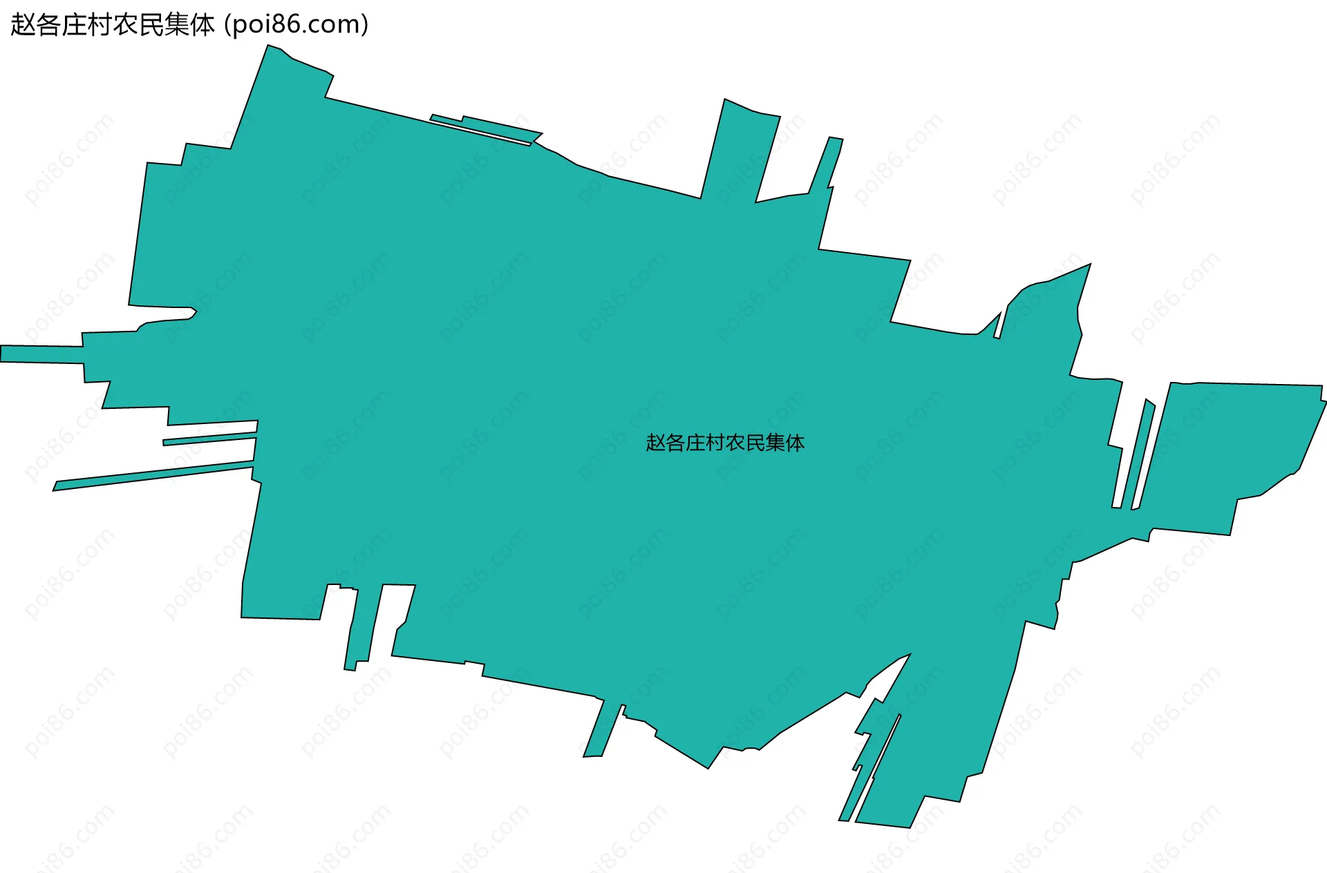 赵各庄村农民集体边界地图