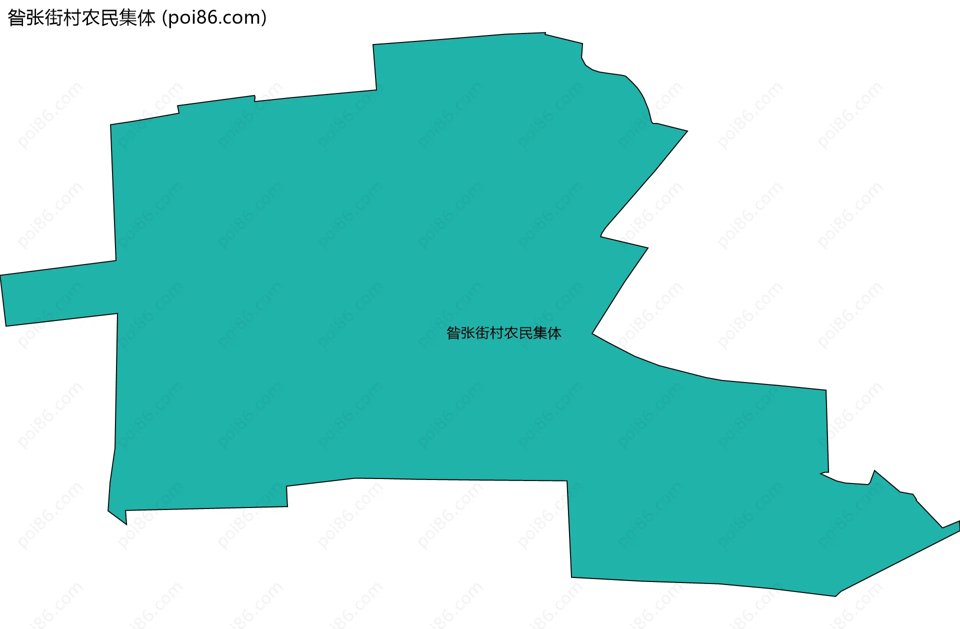 昝张街村农民集体边界地图