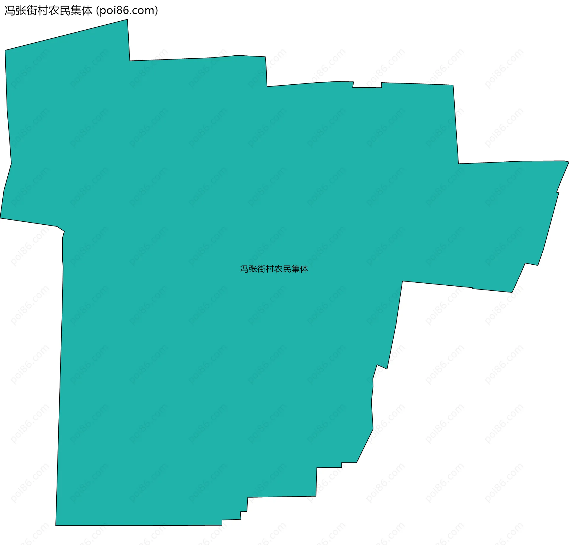 冯张街村农民集体边界地图