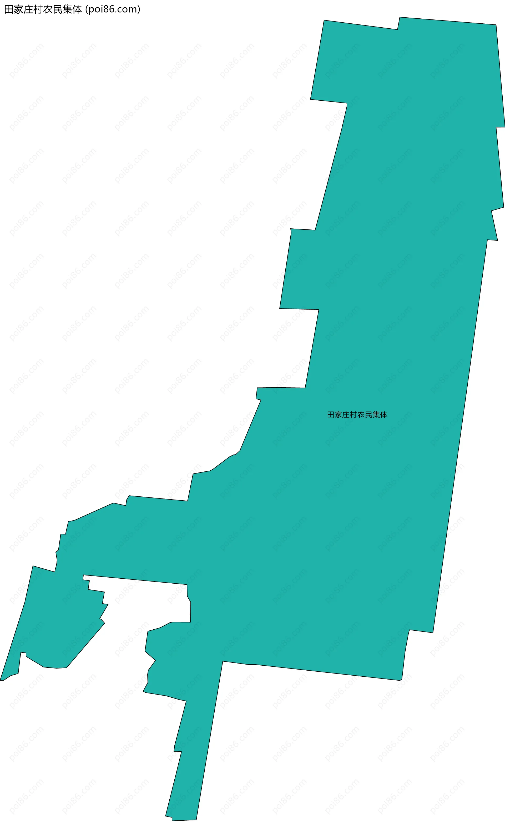田家庄村农民集体边界地图