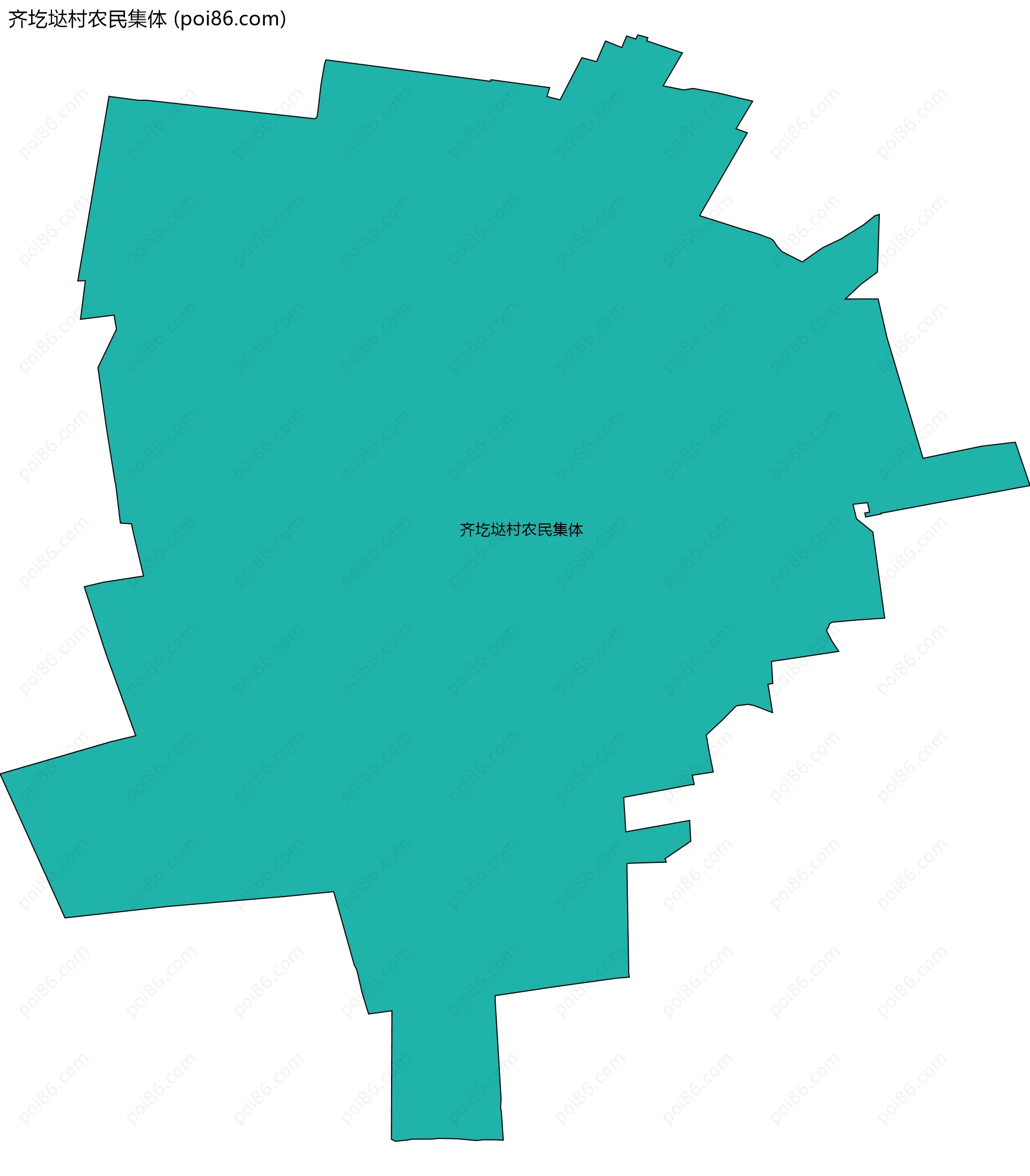 齐圪垯村农民集体边界地图