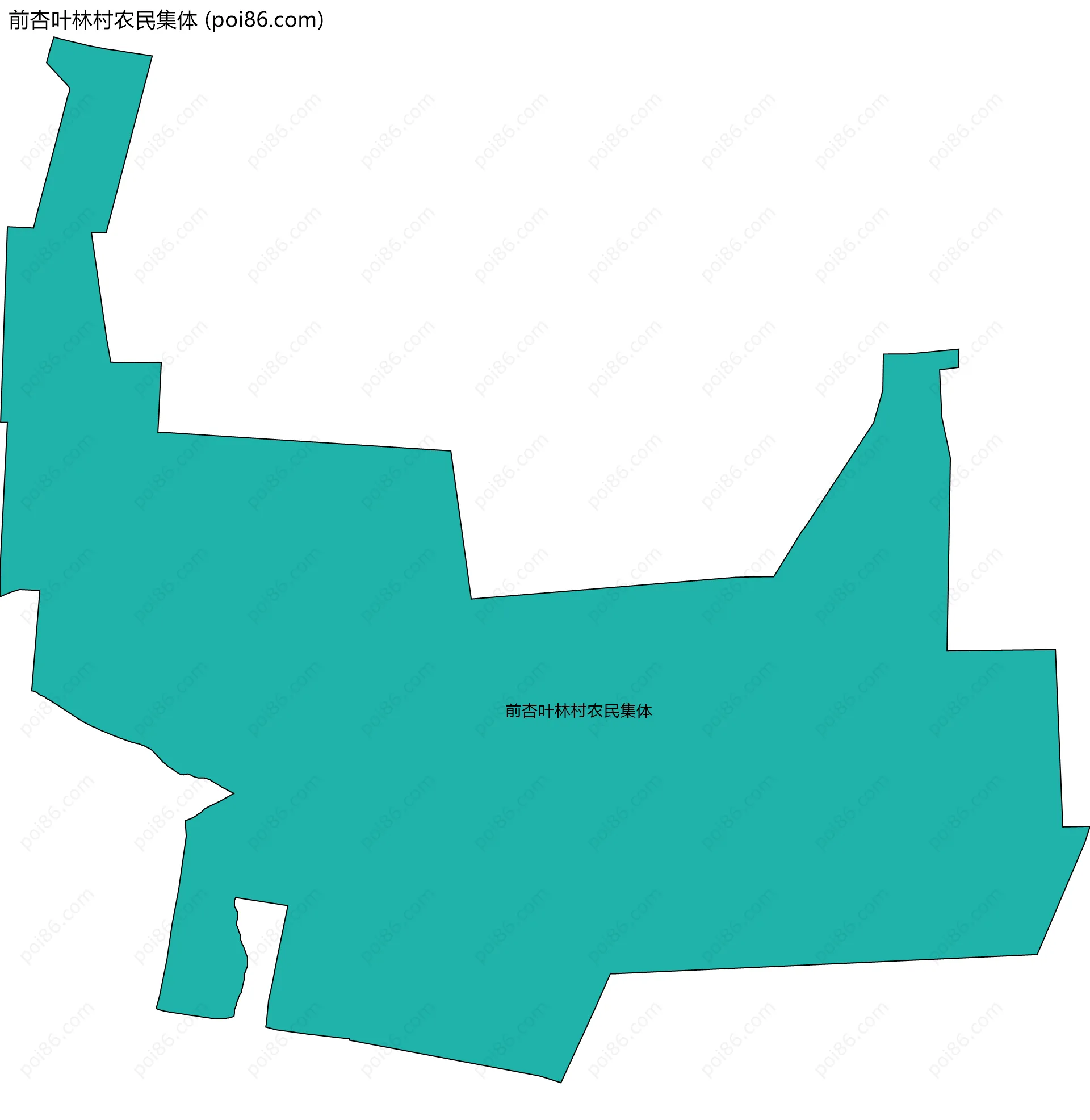 前杏叶林村农民集体边界地图
