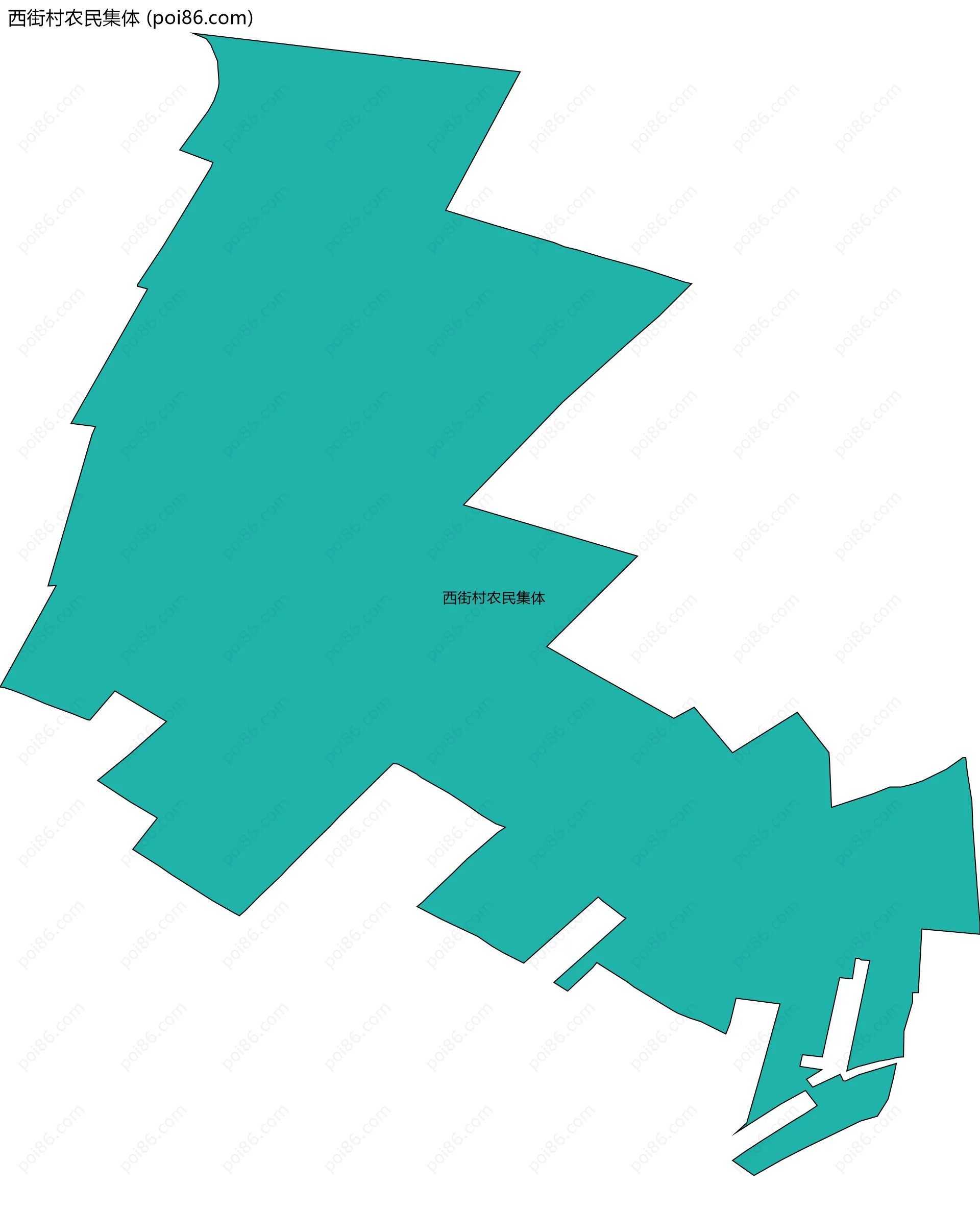 西街村农民集体边界地图