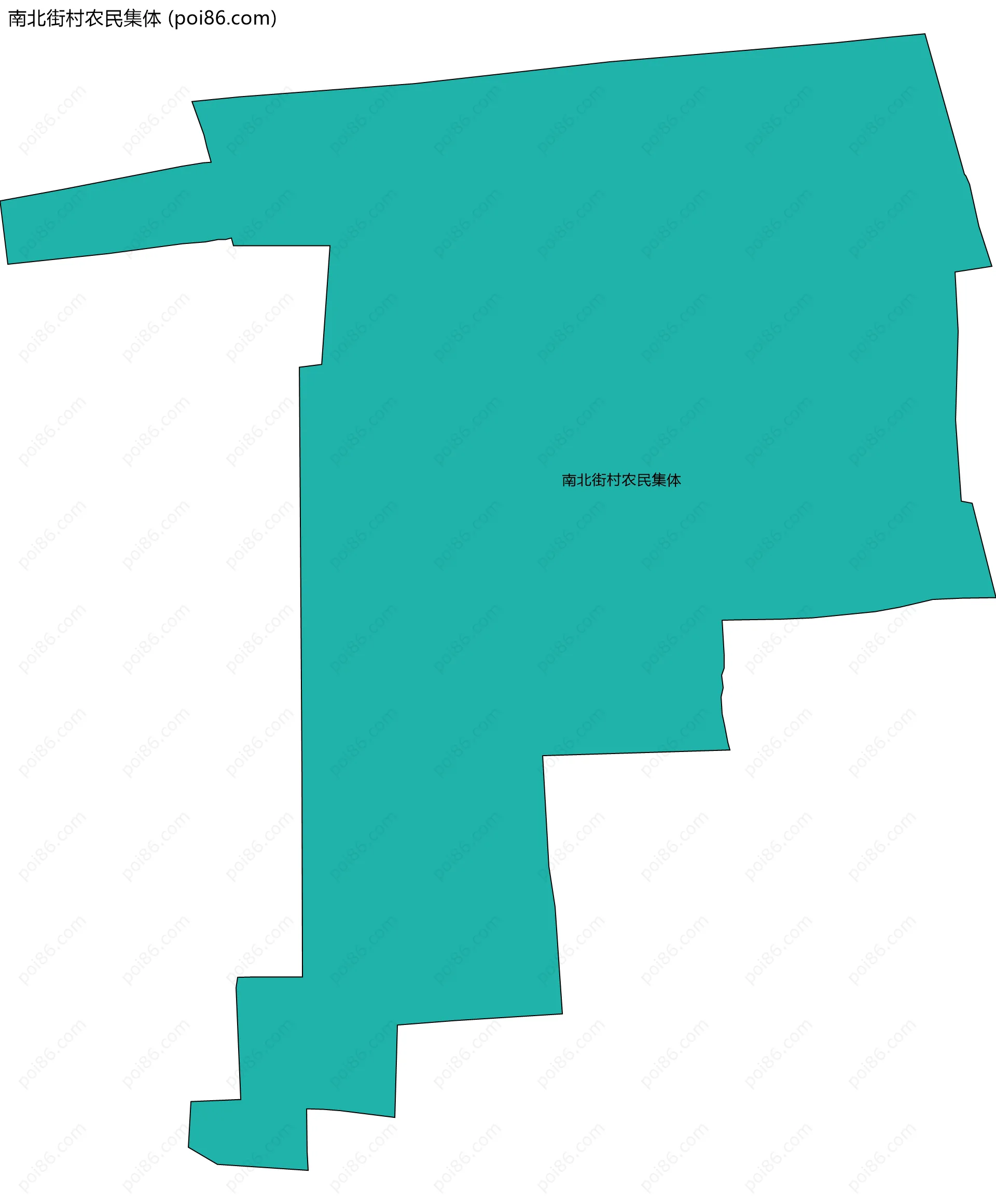 南北街村农民集体边界地图
