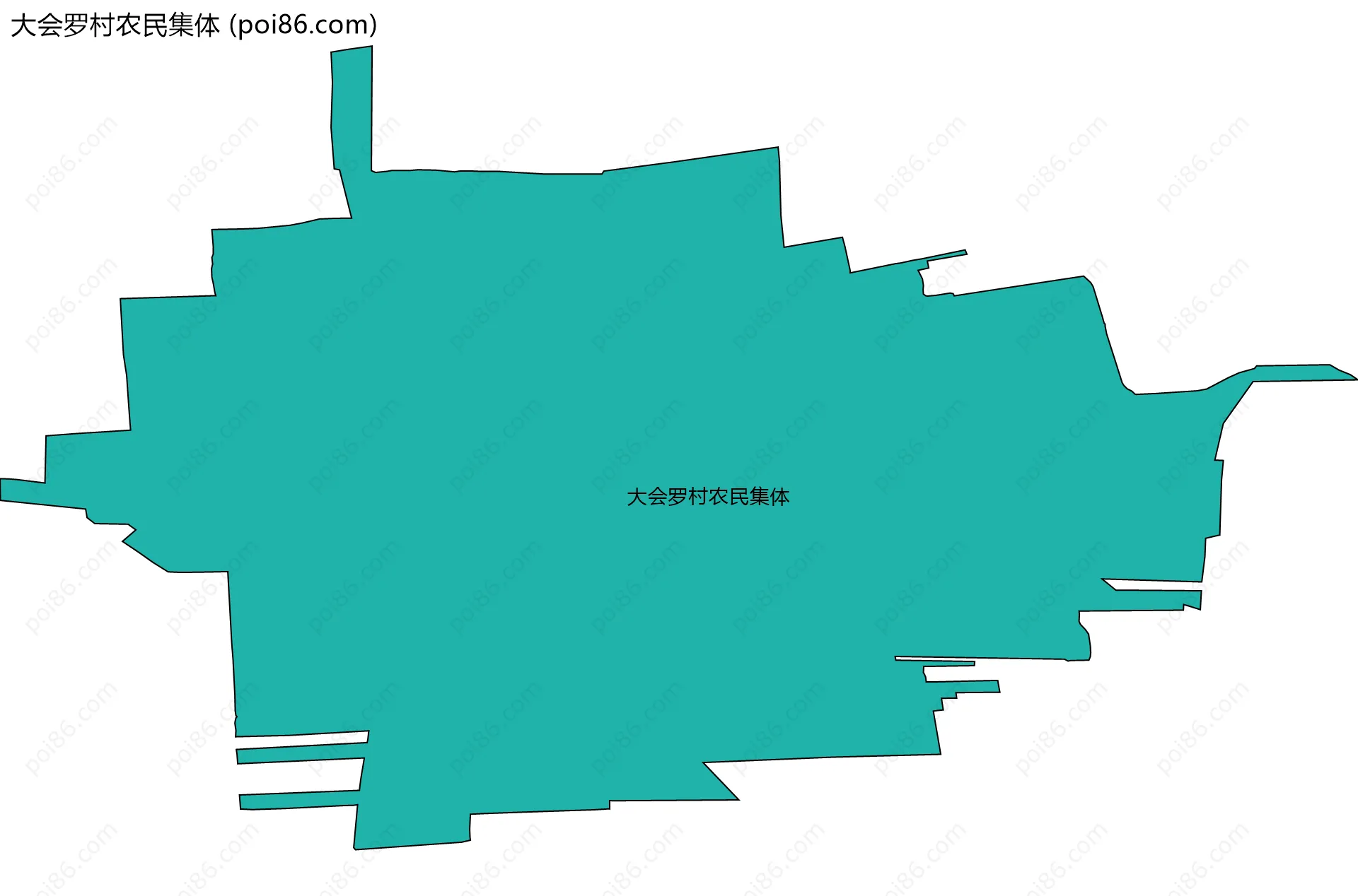 大会罗村农民集体边界地图