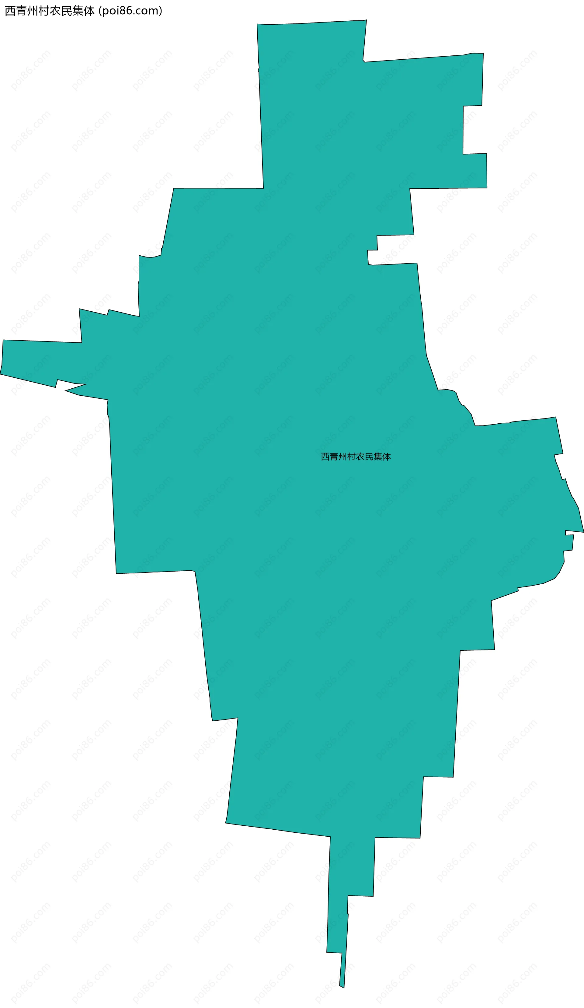 西青州村农民集体边界地图