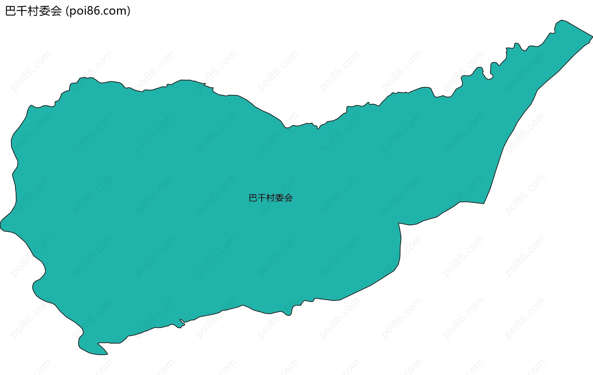 巴千村委会边界地图