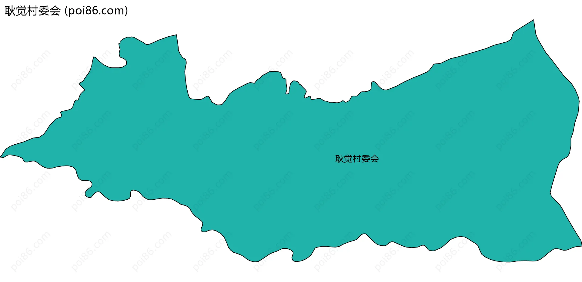 耿觉村委会边界地图