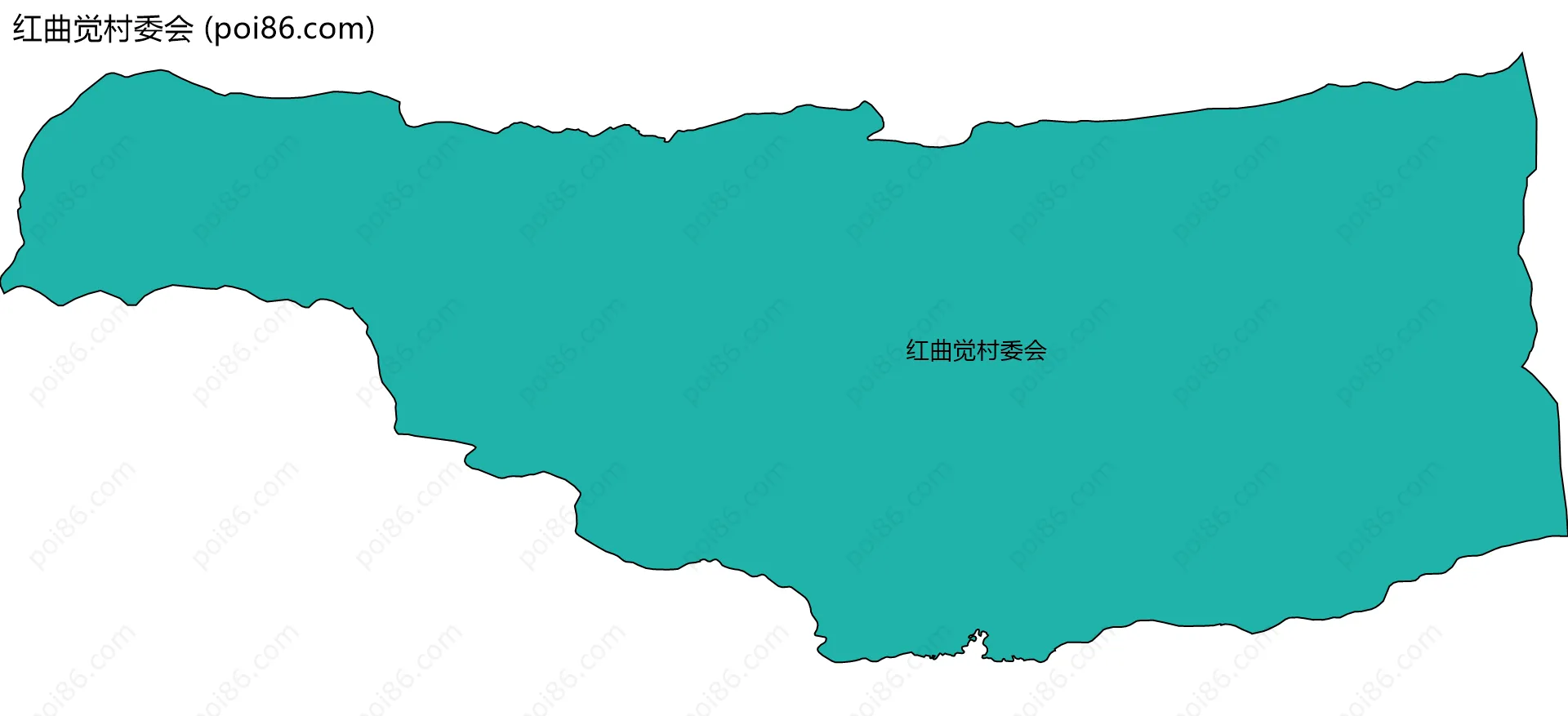 红曲觉村委会边界地图