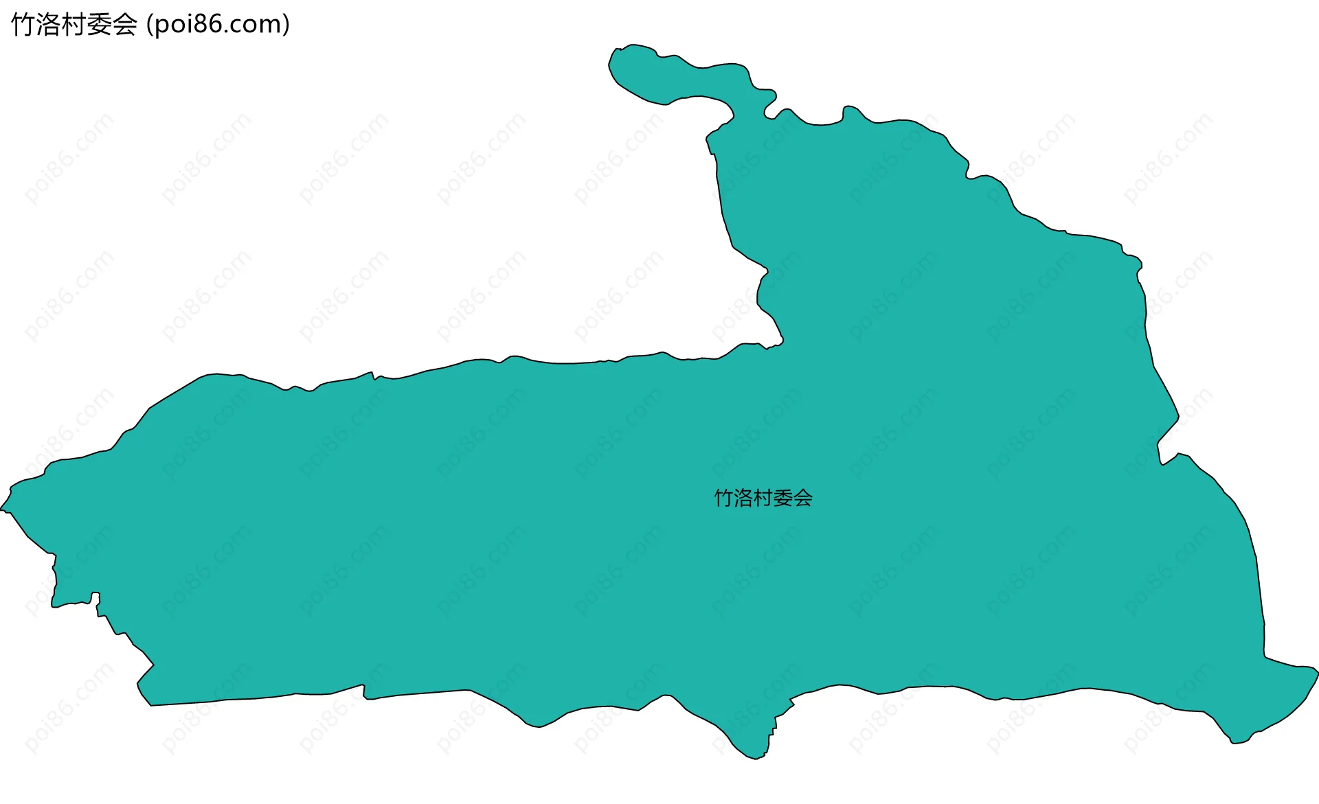 竹洛村委会边界地图