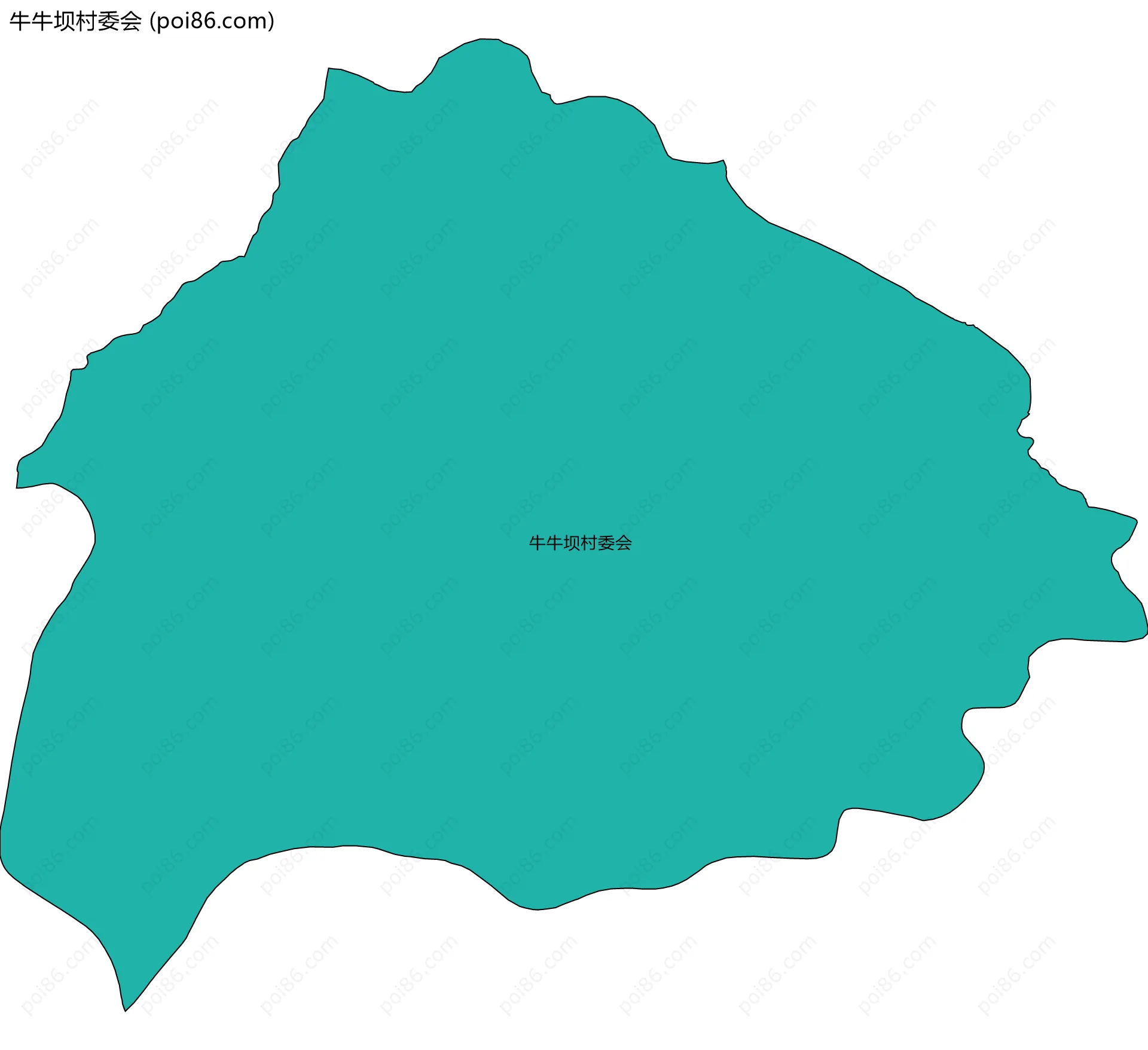 牛牛坝村委会边界地图