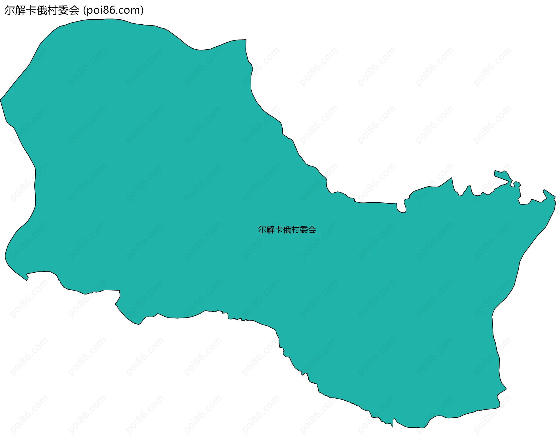 尔解卡俄村委会边界地图
