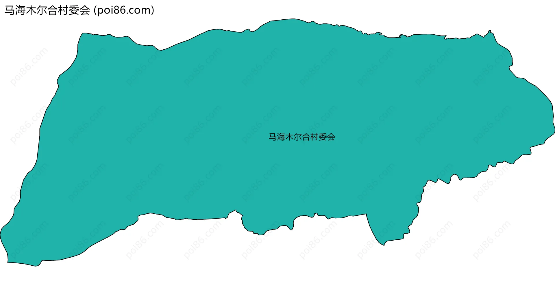 马海木尔合村委会边界地图