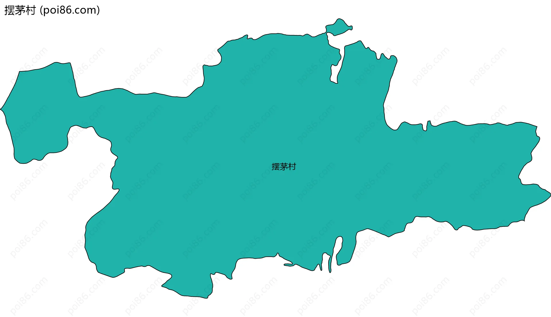 摆茅村边界地图