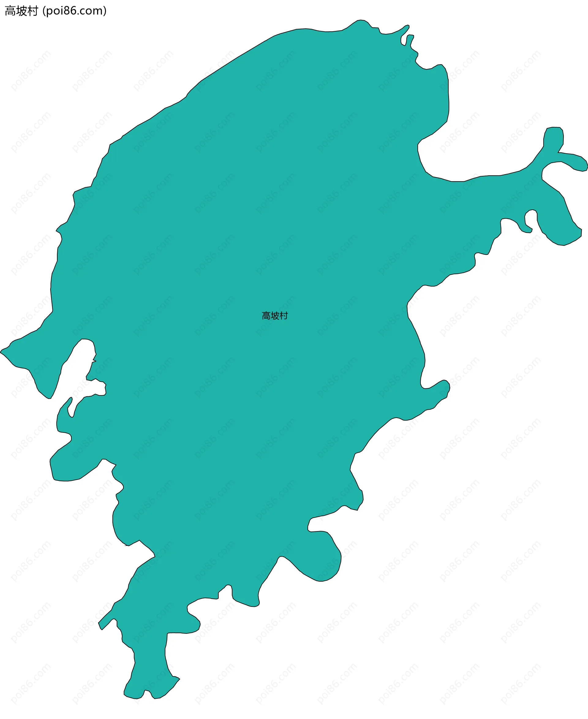 高坡村边界地图