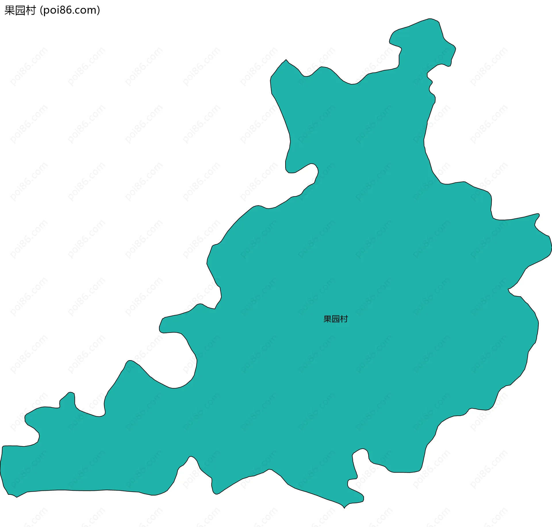 果园村边界地图