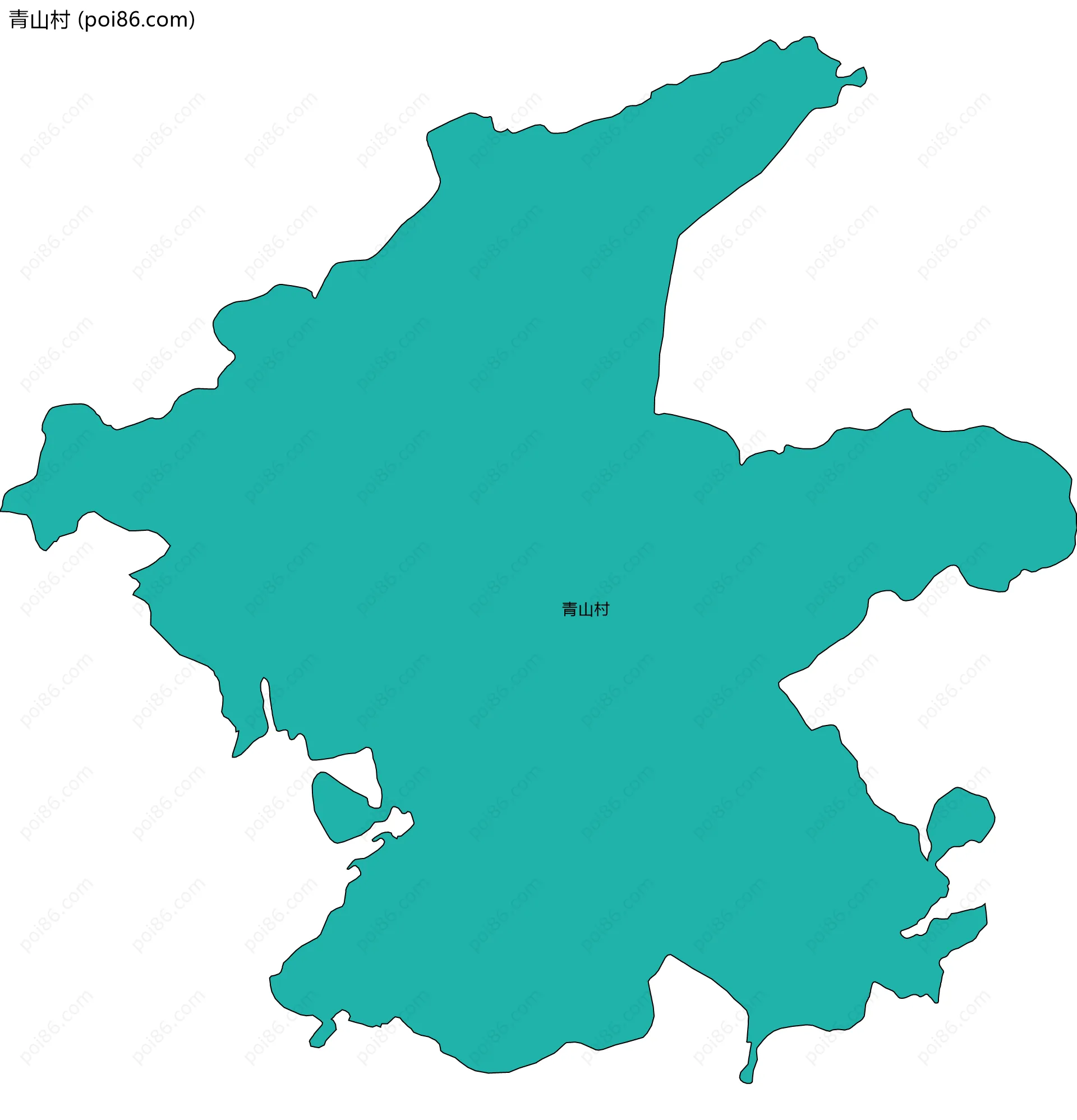 青山村边界地图