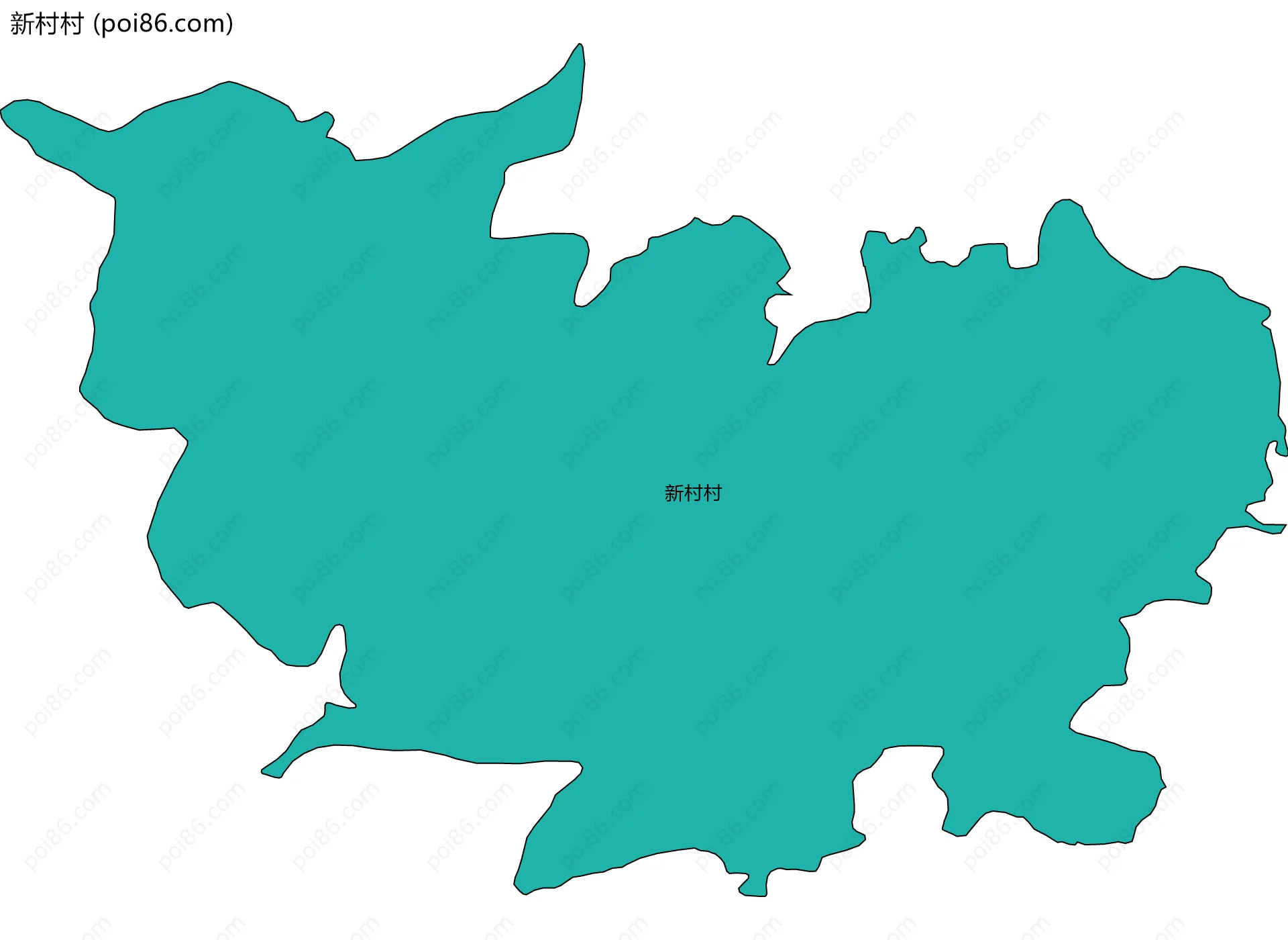 新村村边界地图