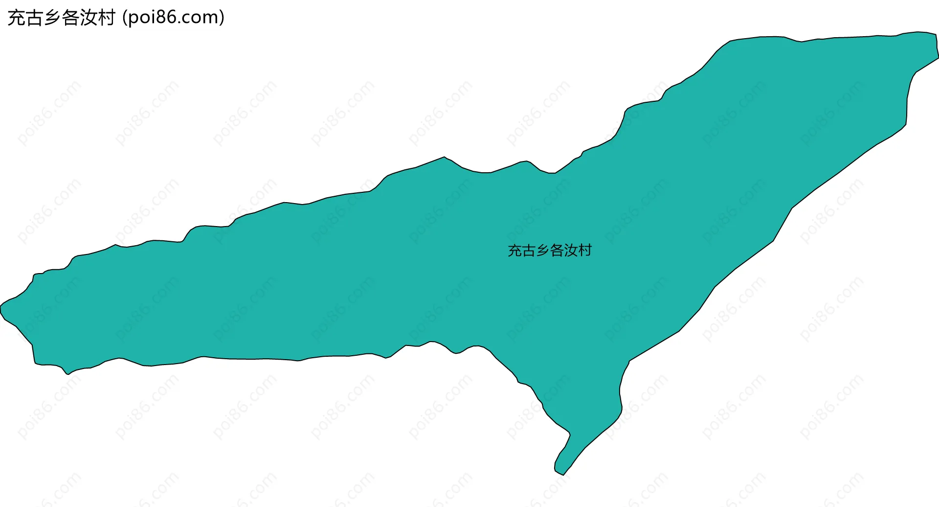 充古乡各汝村边界地图