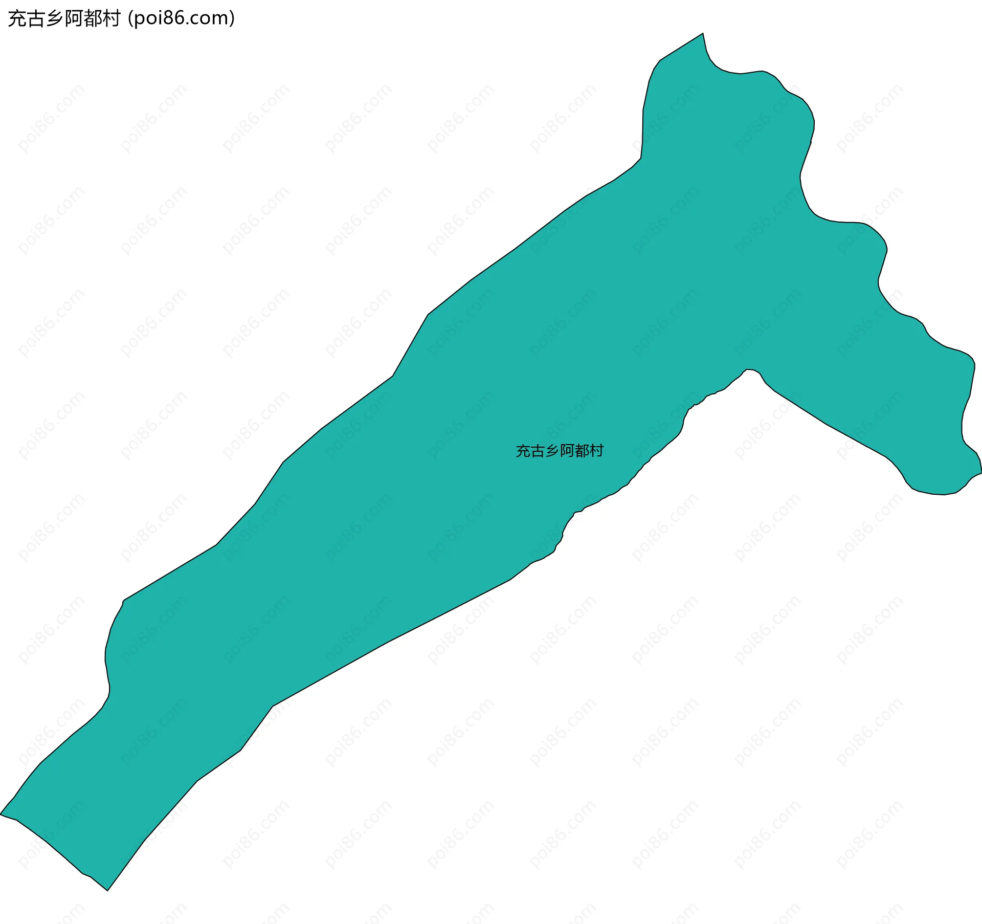 充古乡阿都村边界地图