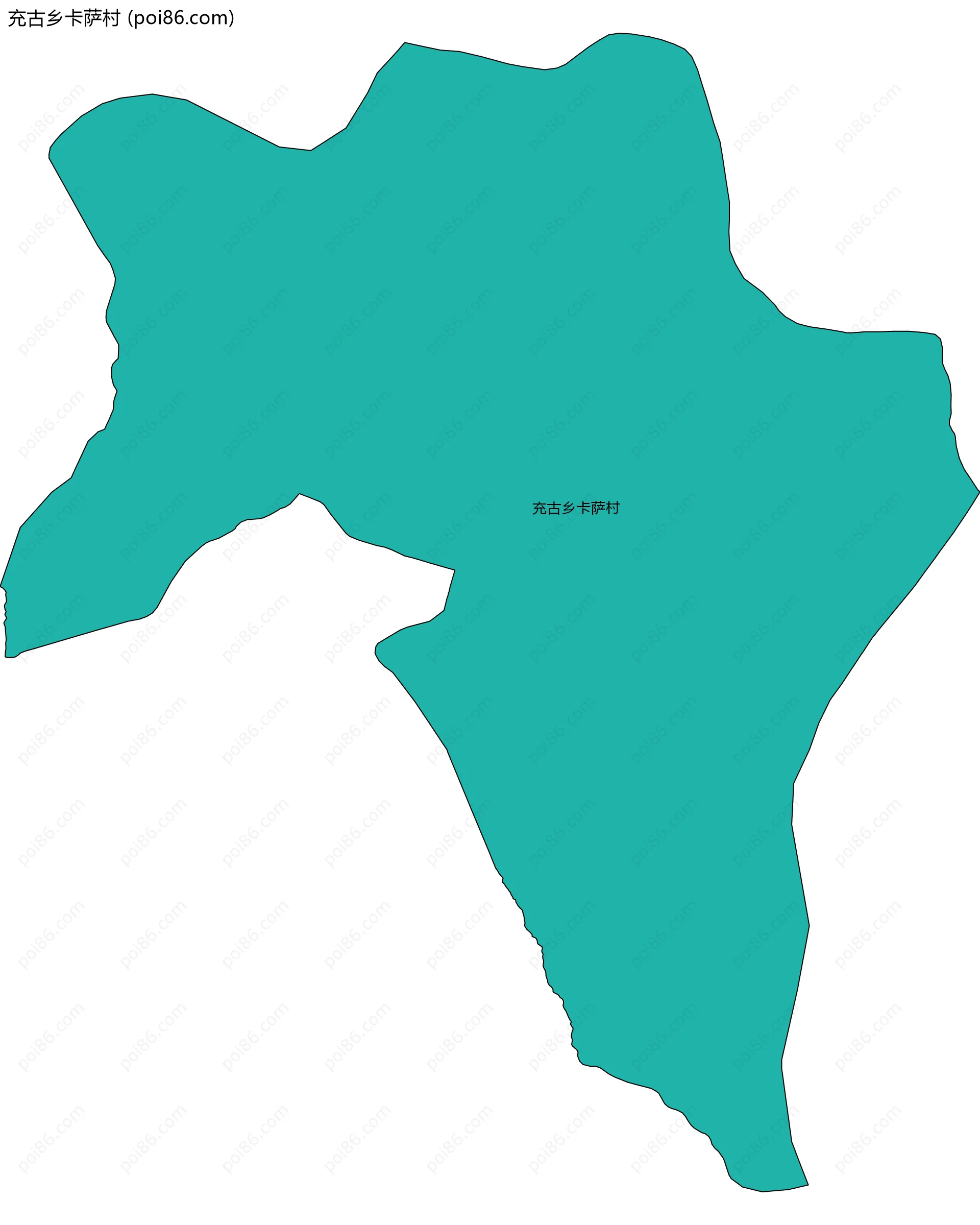 充古乡卡萨村边界地图