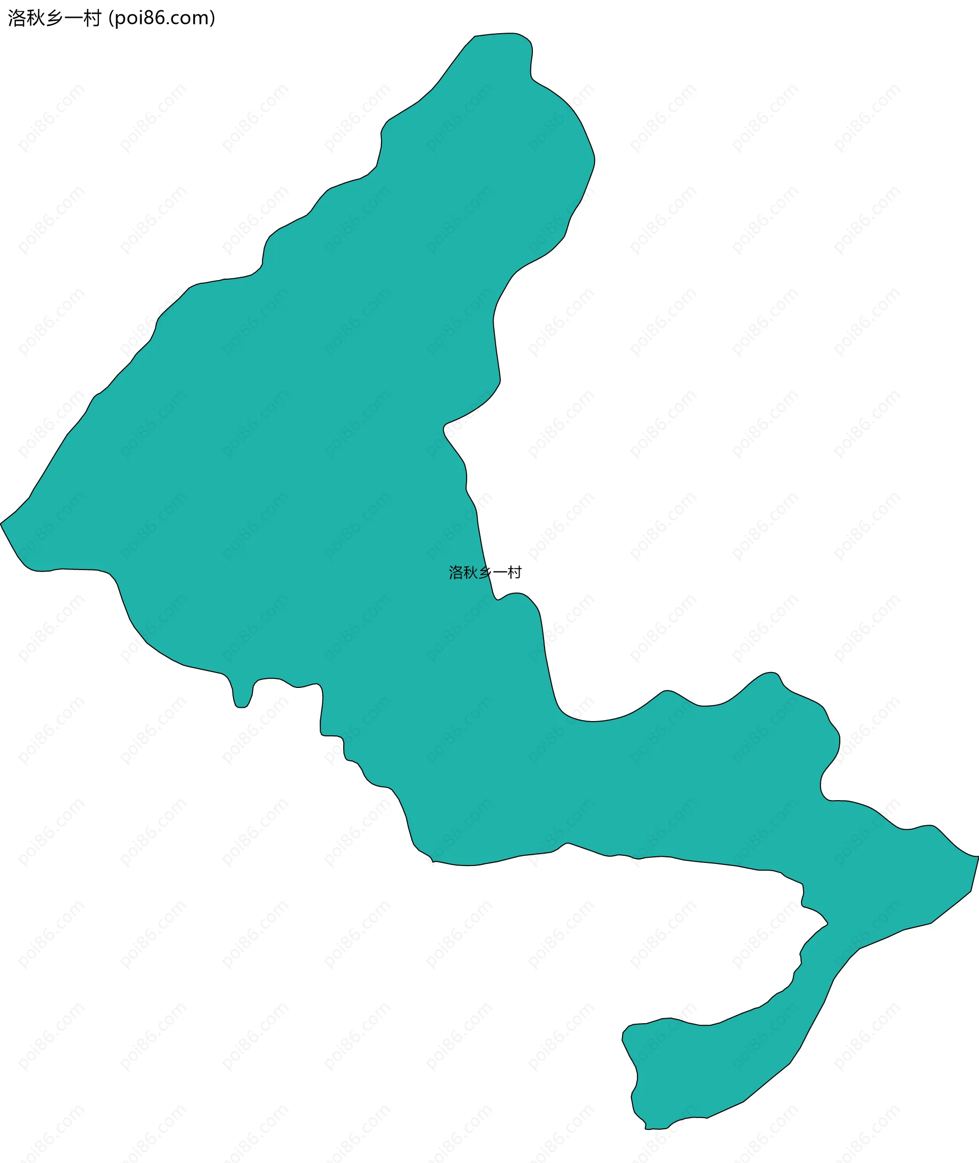 洛秋乡一村边界地图