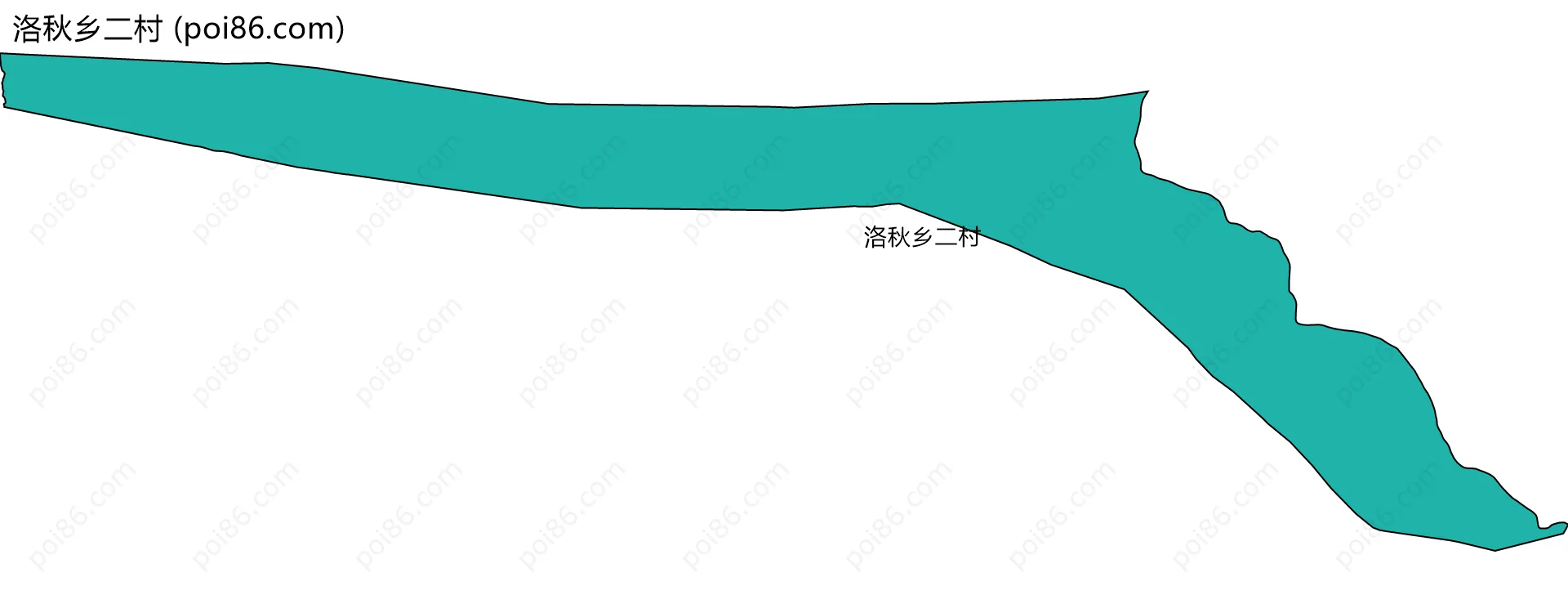 洛秋乡二村边界地图