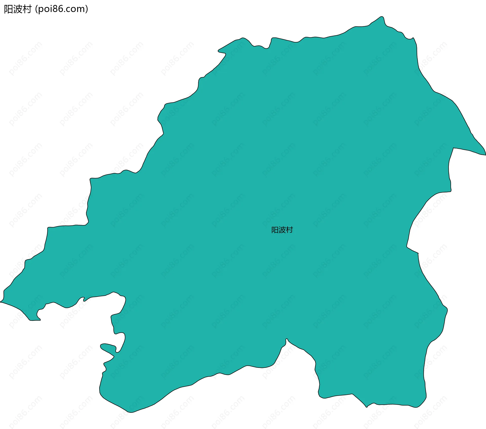 阳波村边界地图