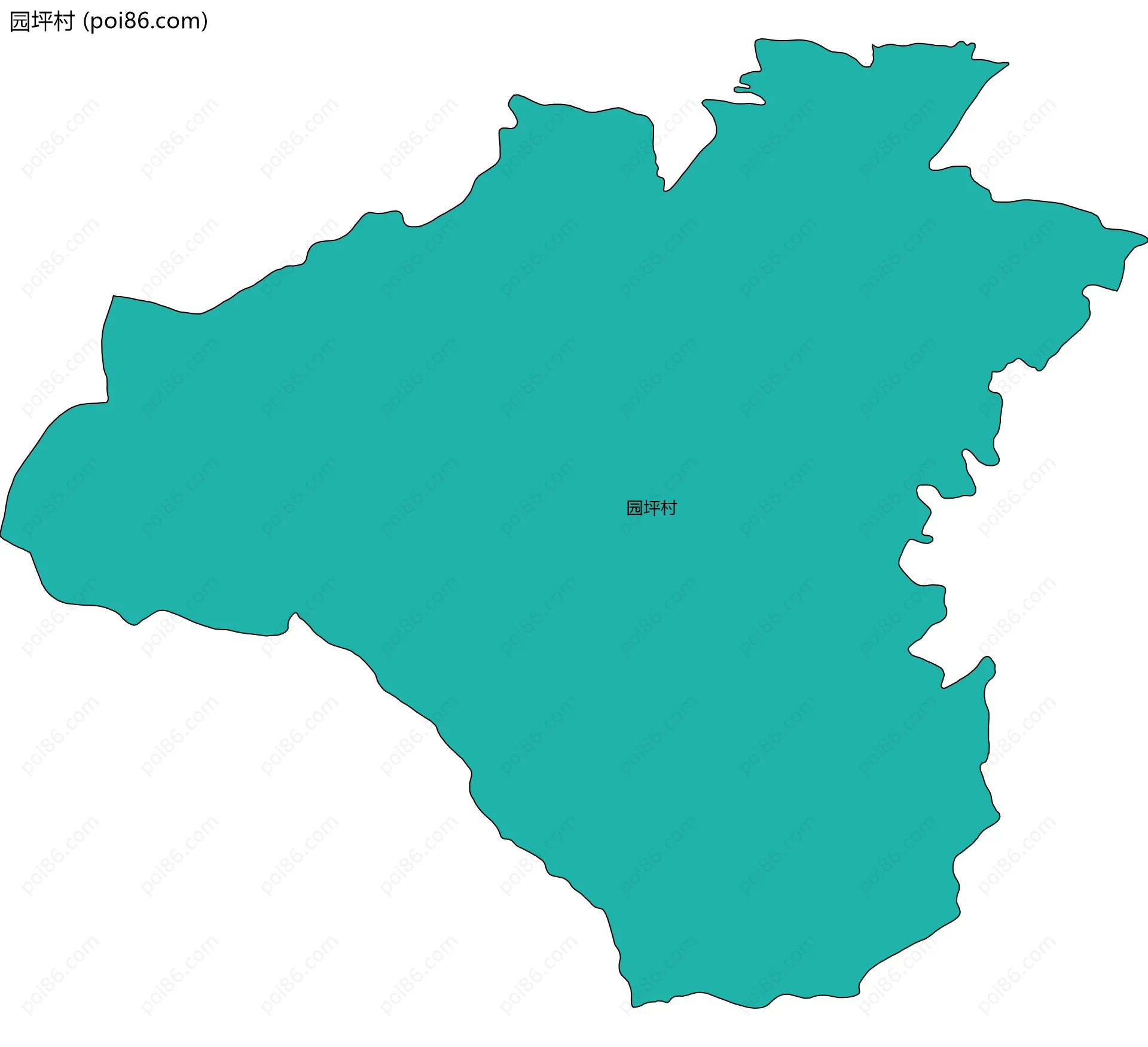 园坪村边界地图